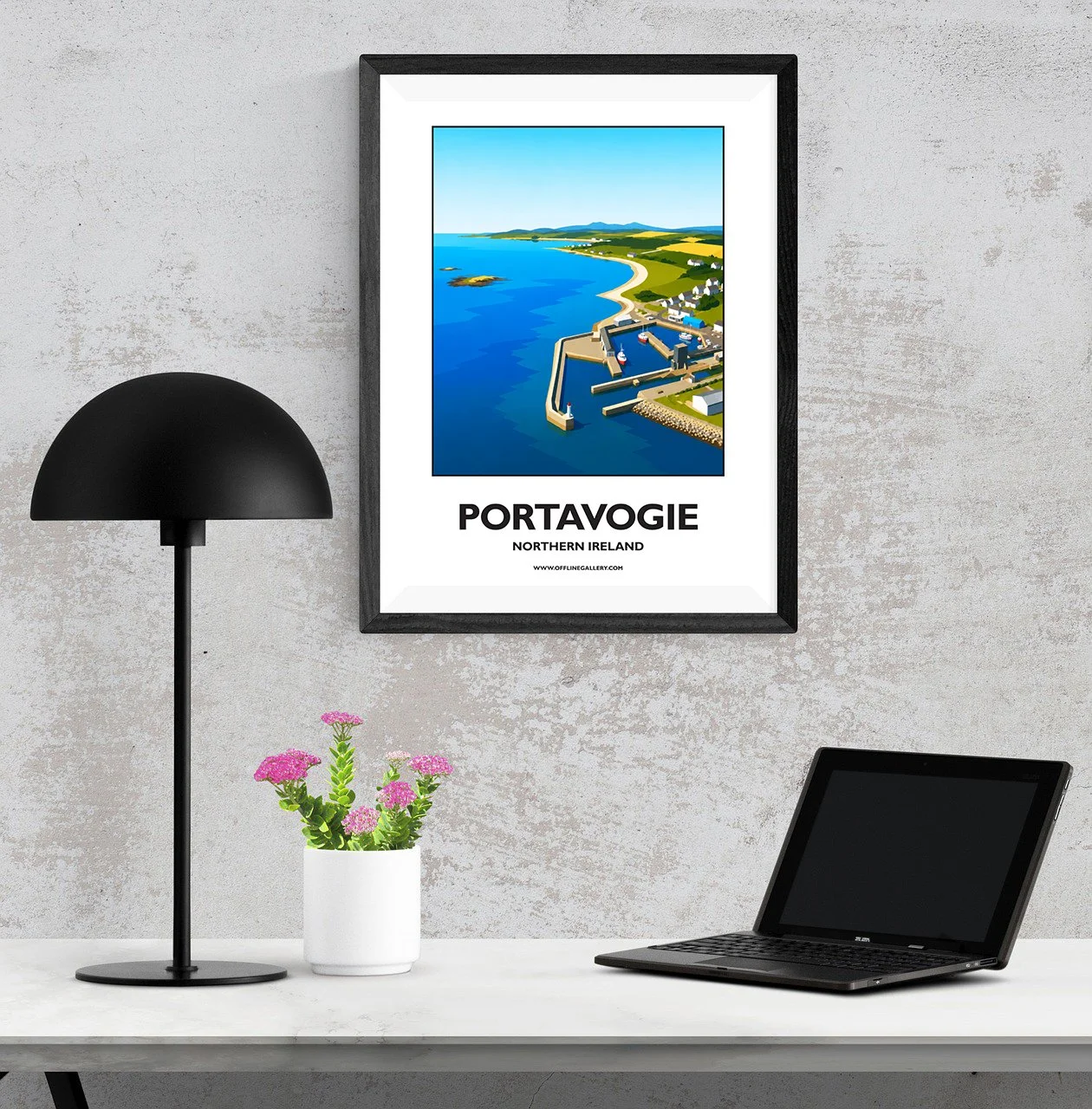 A3.1 - Stunning poster of Portavogie for sale, perfect for art lovers and collectors. Ideal for home or office, this artwork brings a touch of Northern Ireland's natural charm to any setting.