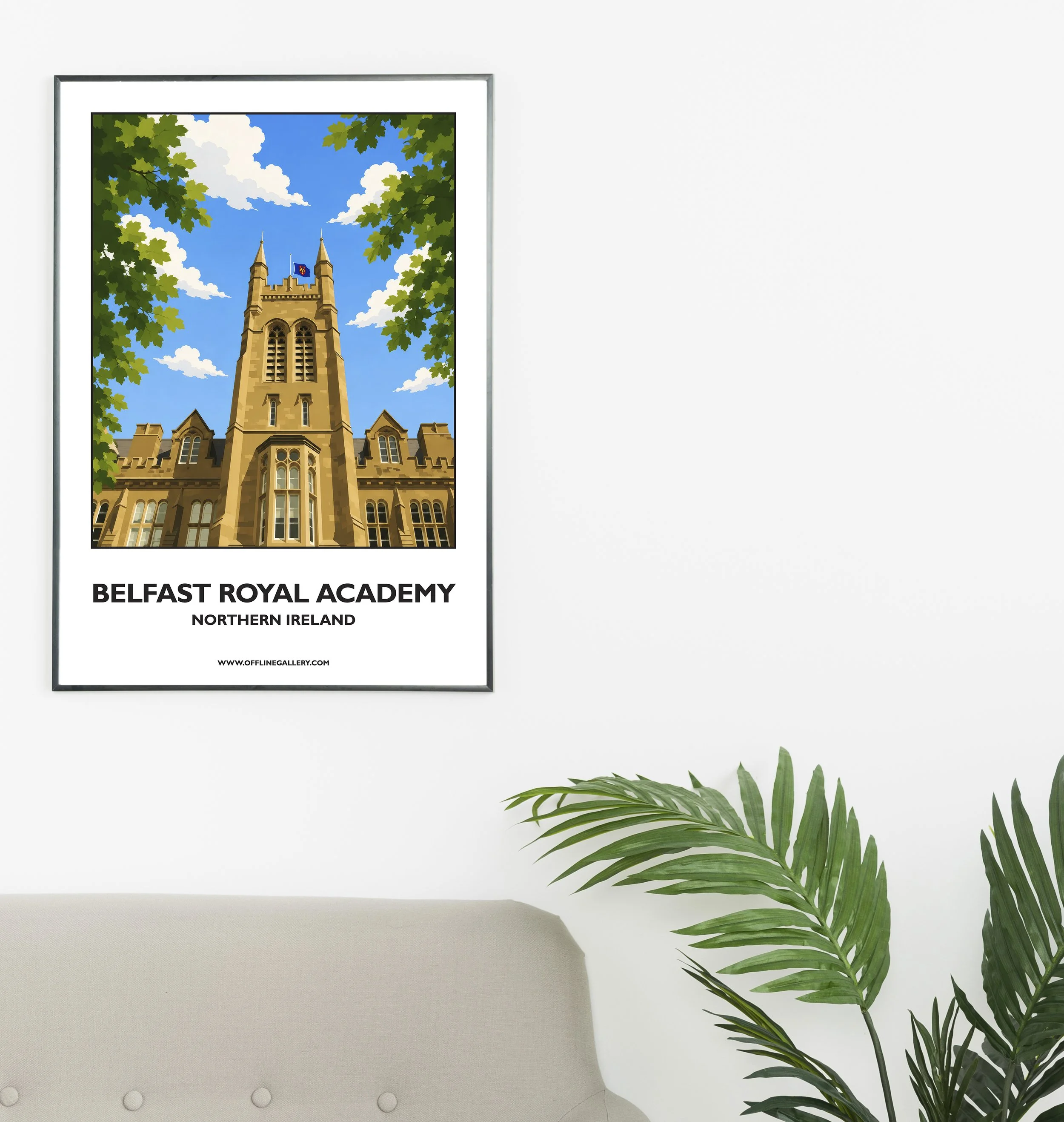 - Stunning poster of Belfast Royal Academy for sale, perfect for art lovers and collectors. Ideal for home or office, this artwork shows an image of a famous local school in Northern Ireland.