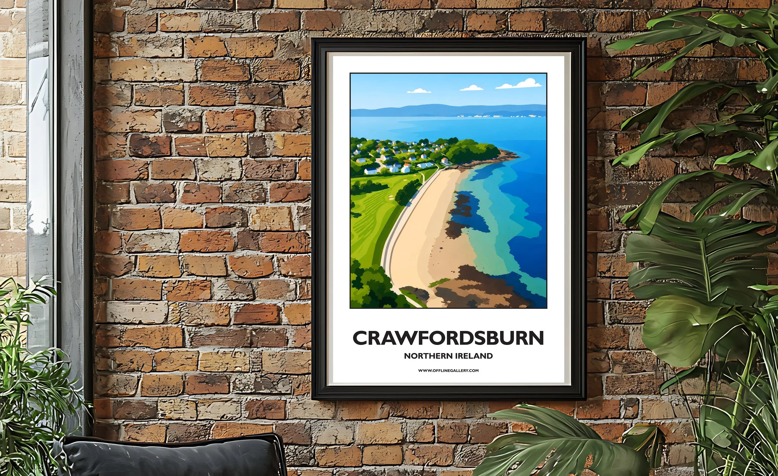 A2.2 - Stunning poster of Crawfordsburn for sale, perfect for art lovers and collectors. Ideal for home or office, this artwork brings a touch of Northern Ireland's natural charm to any setting.