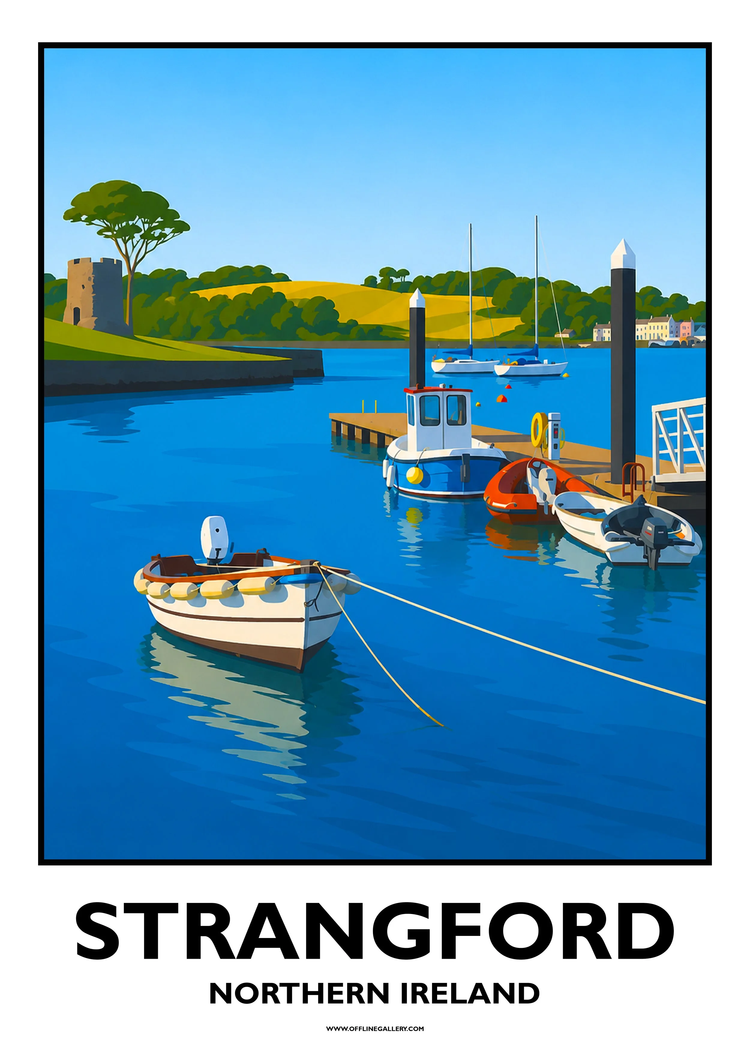  Strangford - Offline Travel Poster  Prints from: £15.00 