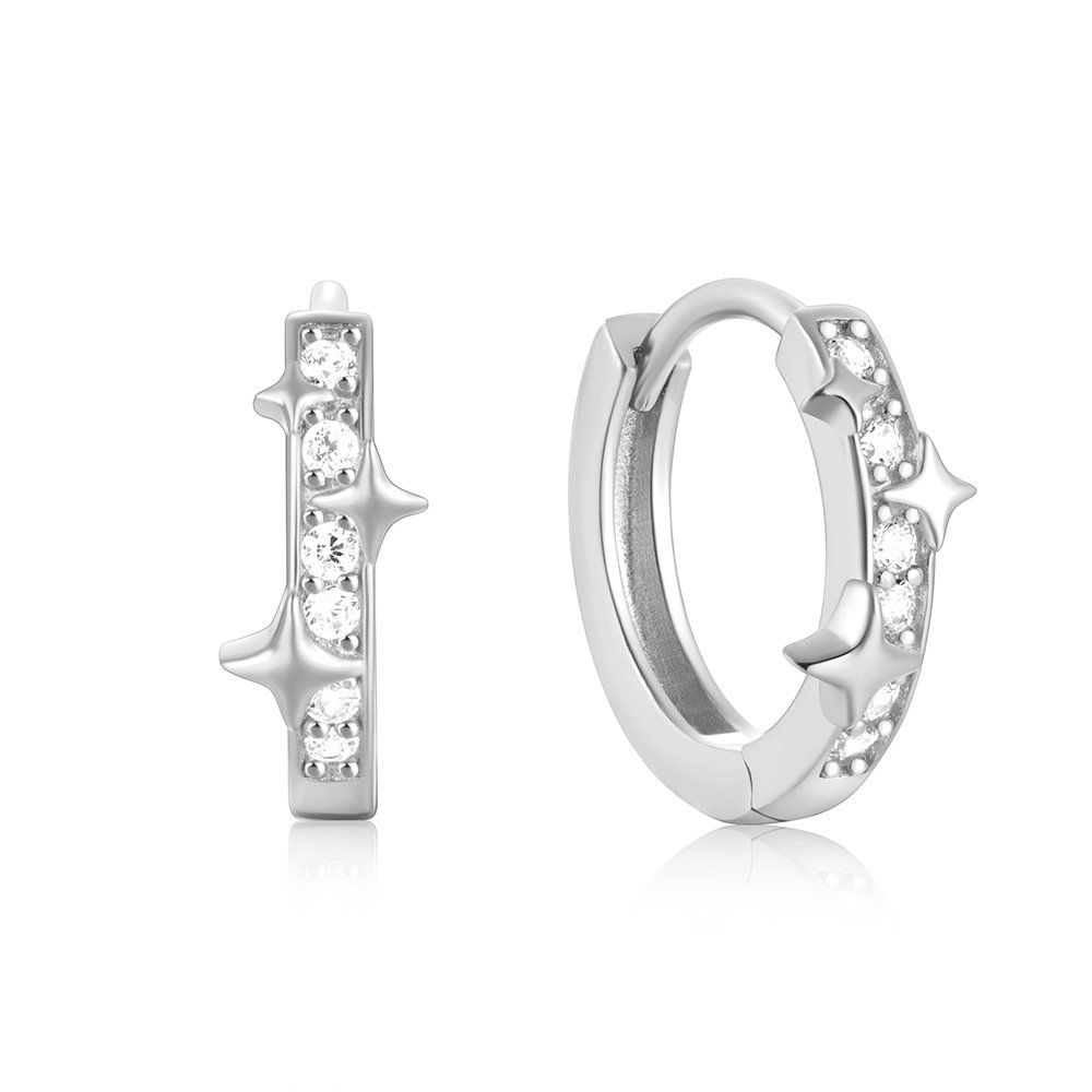 Star Hoop Silver