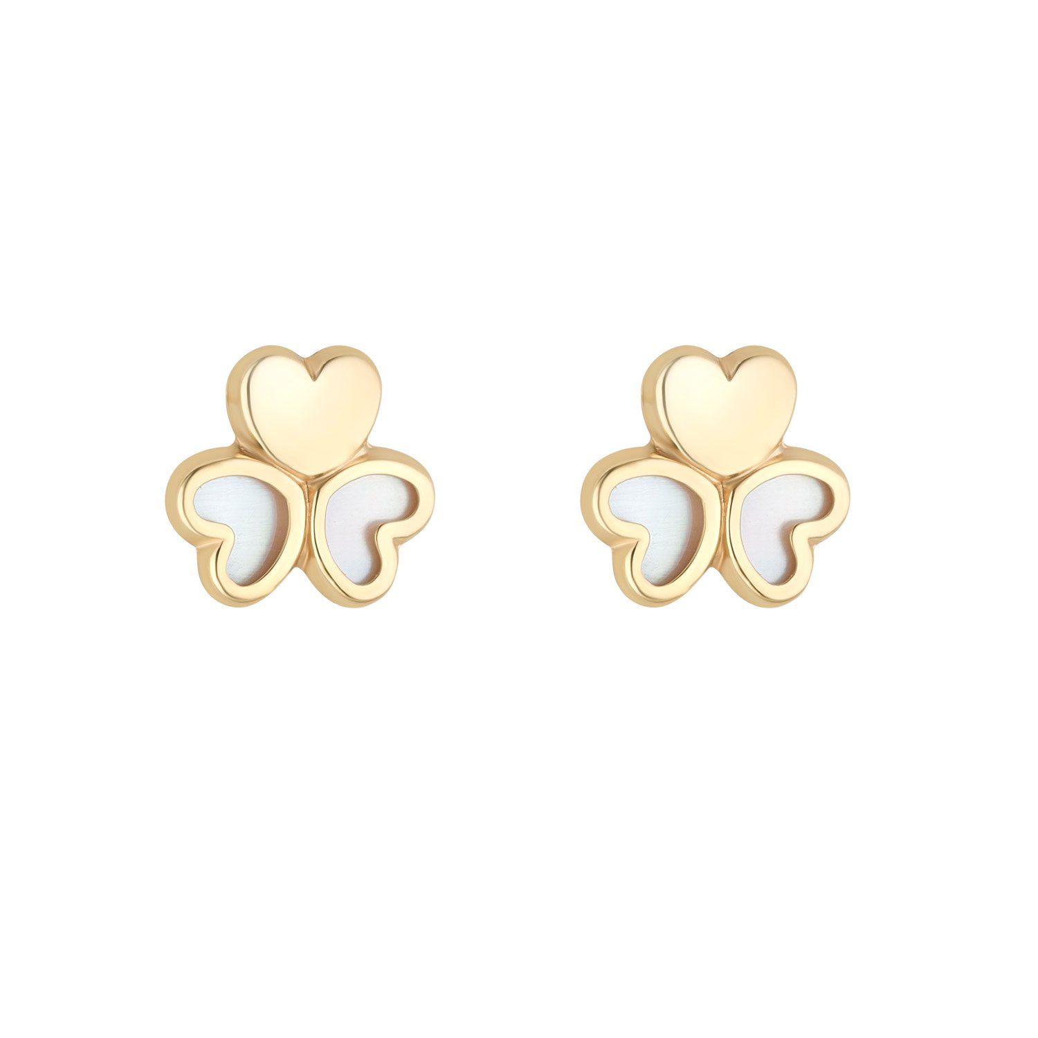 Mother Of Pearl Clover Earrings in Sterling Silver – House Of Natalia
