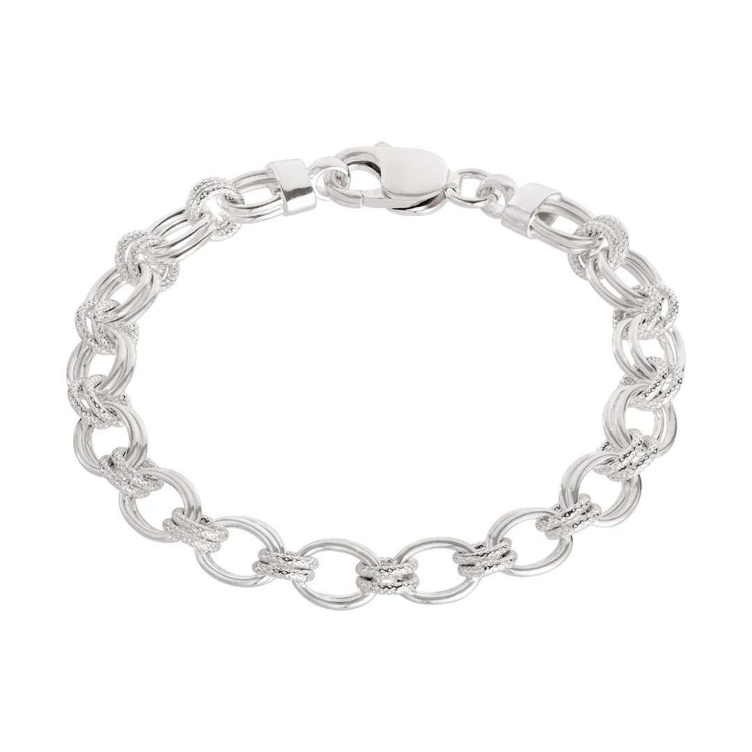 Silver Oval Double Loop