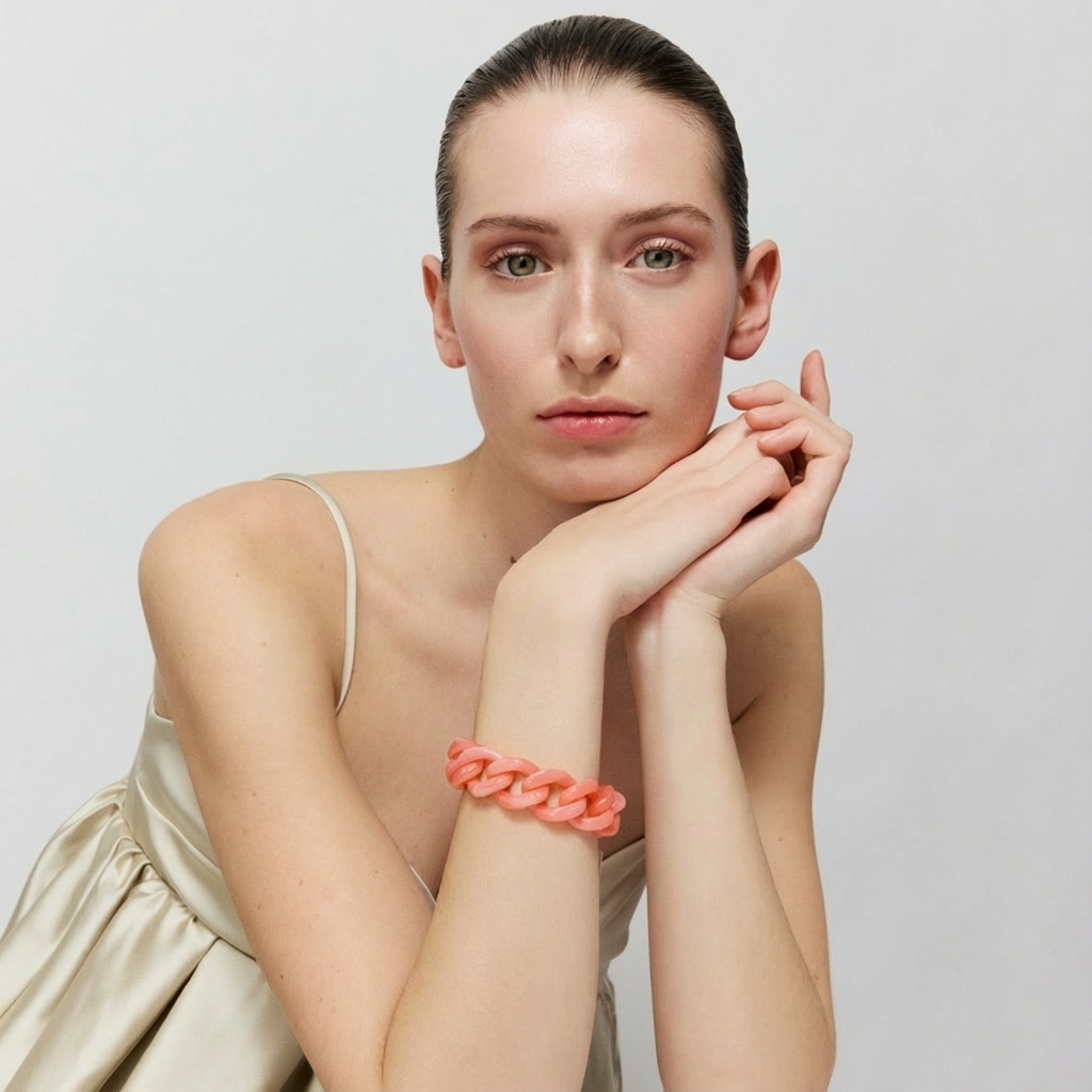 VB2011WAM Armband Flat Chain Bracelet watermelon marble (1).png