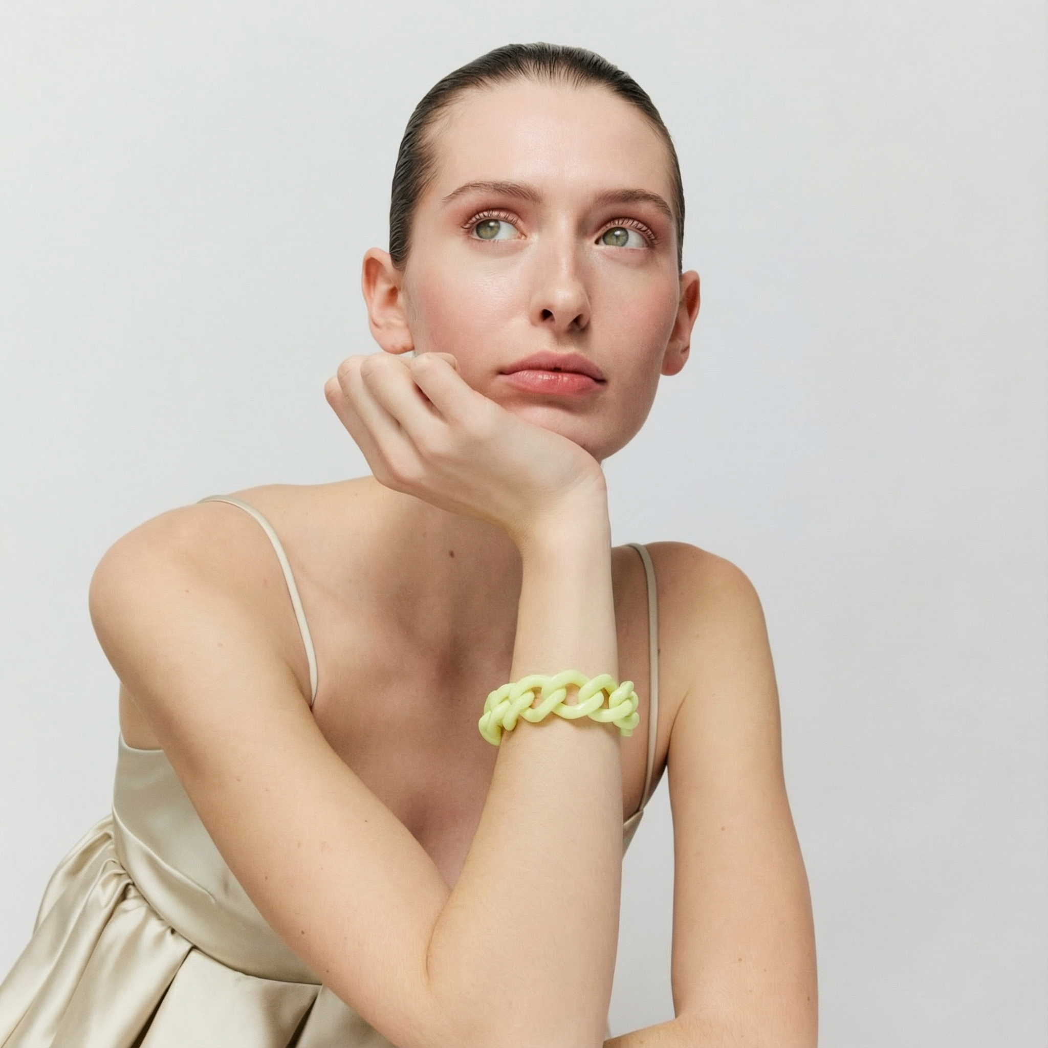 VB2011BUY Armband Flat Chain Bracelet butter yellow (1).png