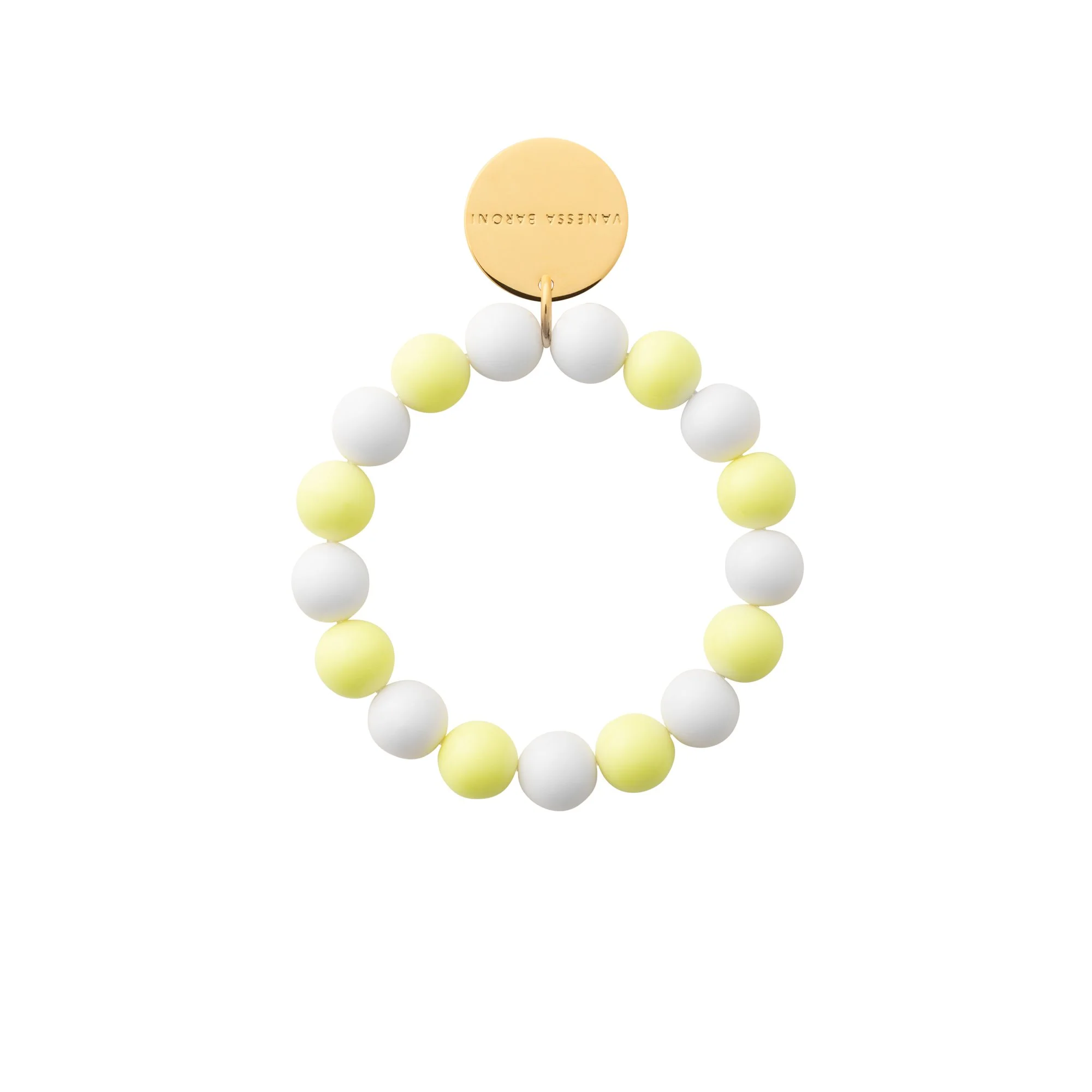 VB2600OBY Armband Mini Beads Flex Bracelet 2 color off white - butter yellow (1).jpg