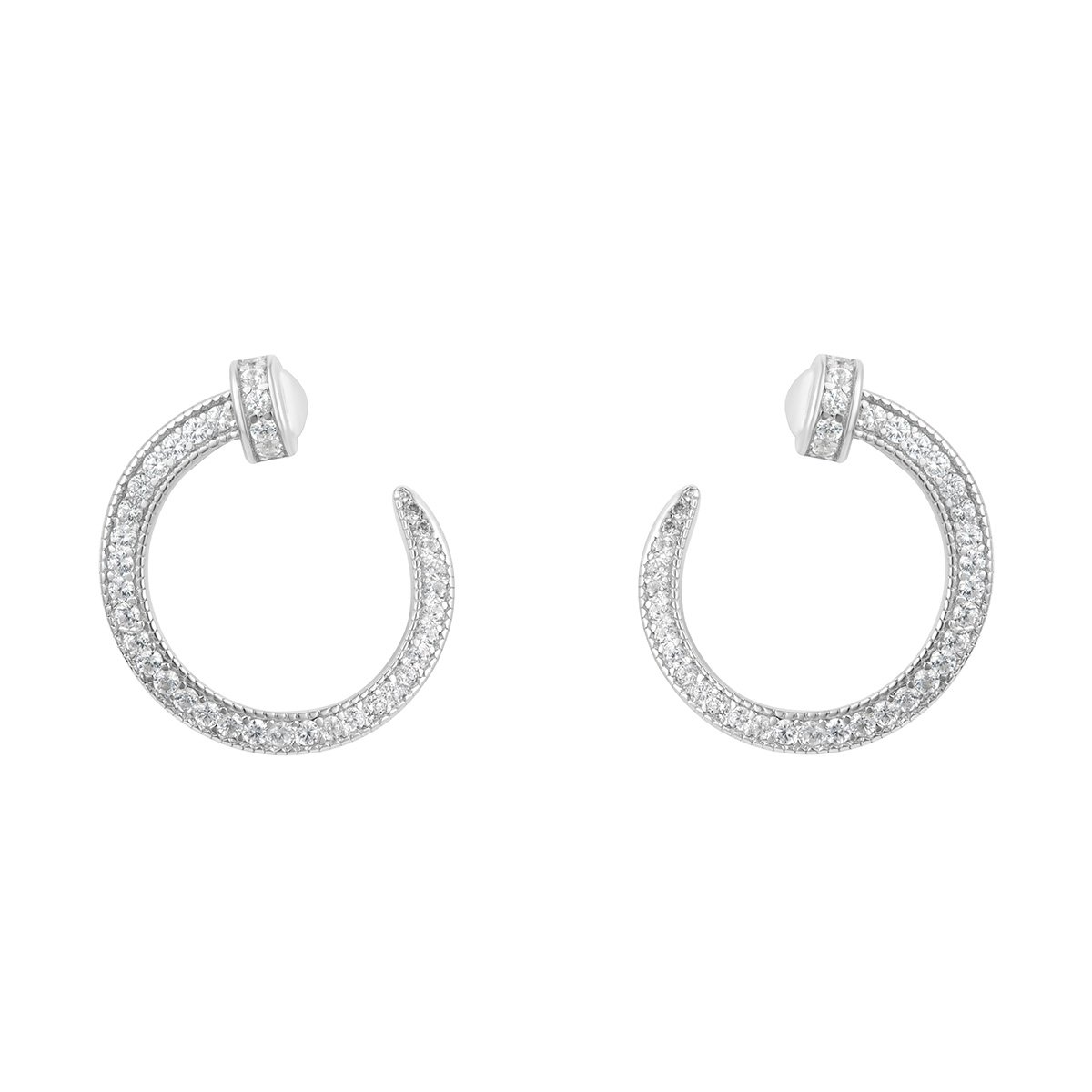 Silver Nail Earring