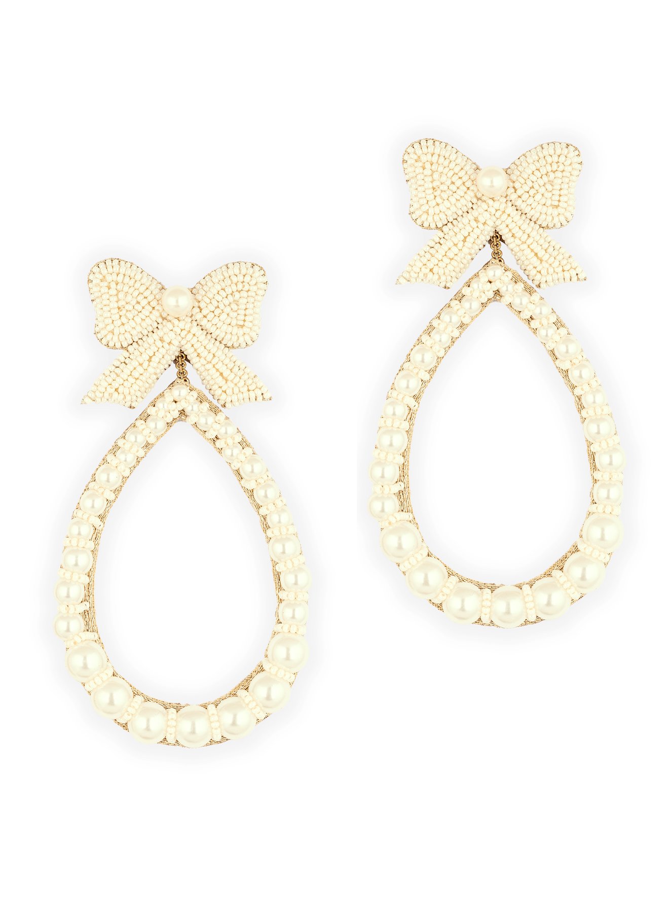 Cream Drama Bow Drops