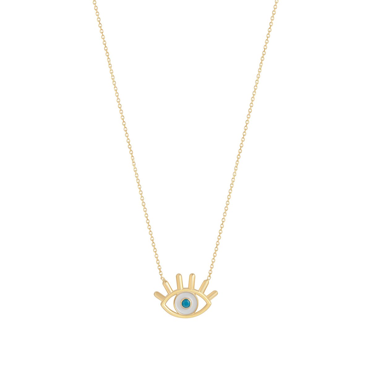 Enamel Open Evil Eye Pendant