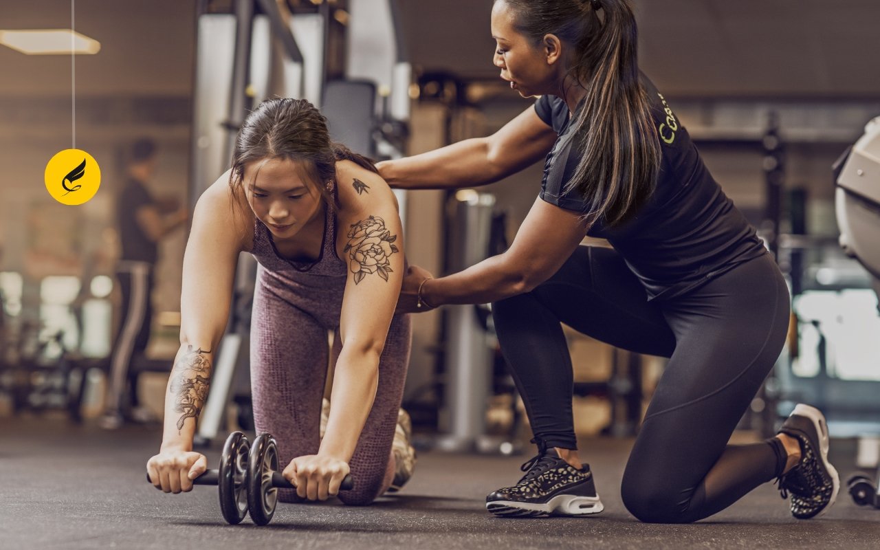 Female Personal Trainer With Client