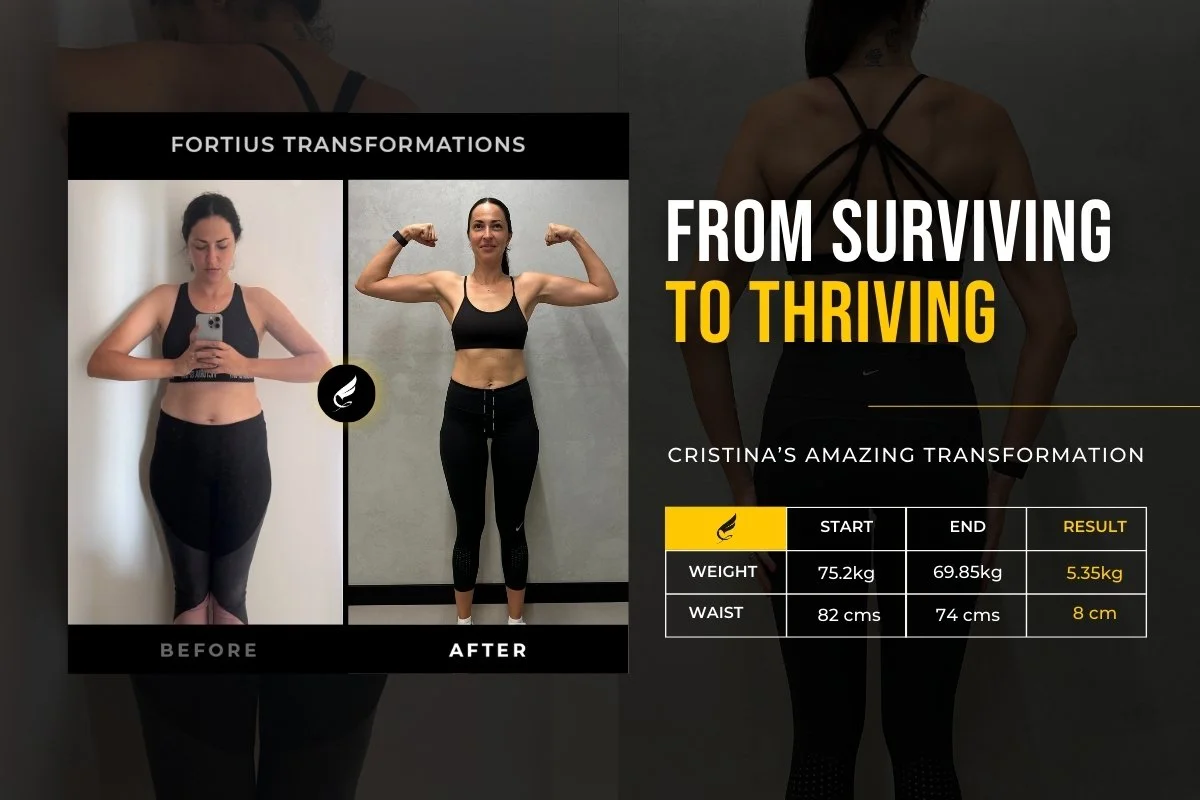 Female Client Fitness Journey and Before and After Pictures.