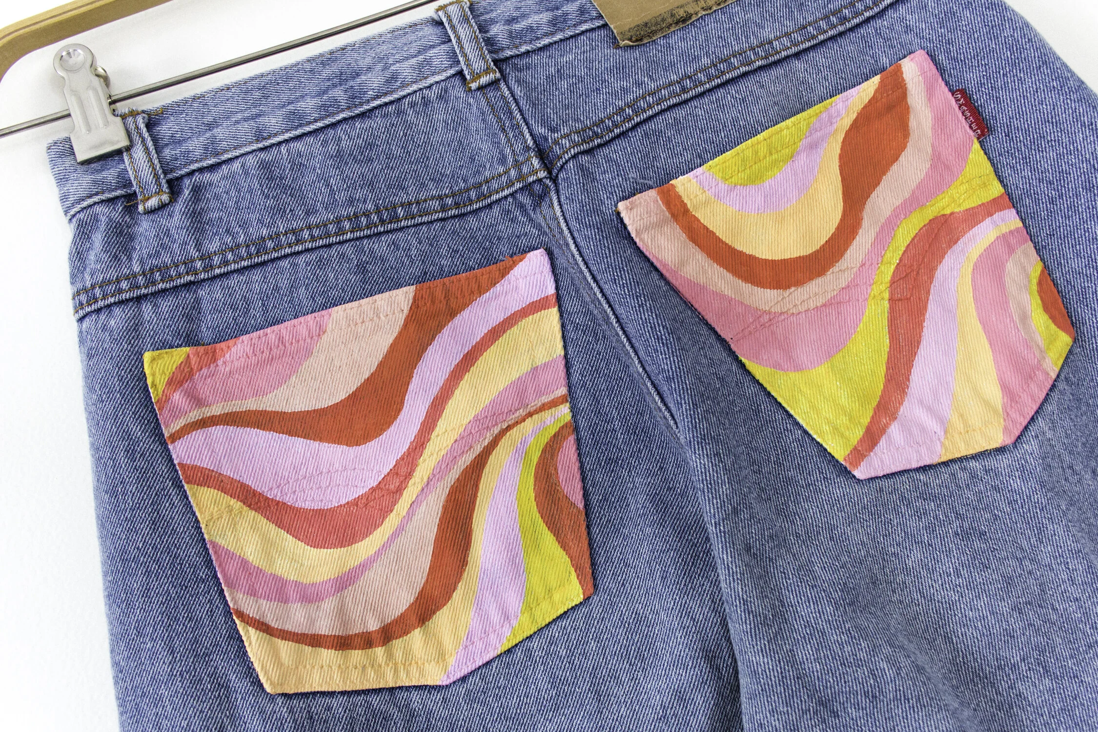 Milkshake • Hand-Painted Upcycled Jeans