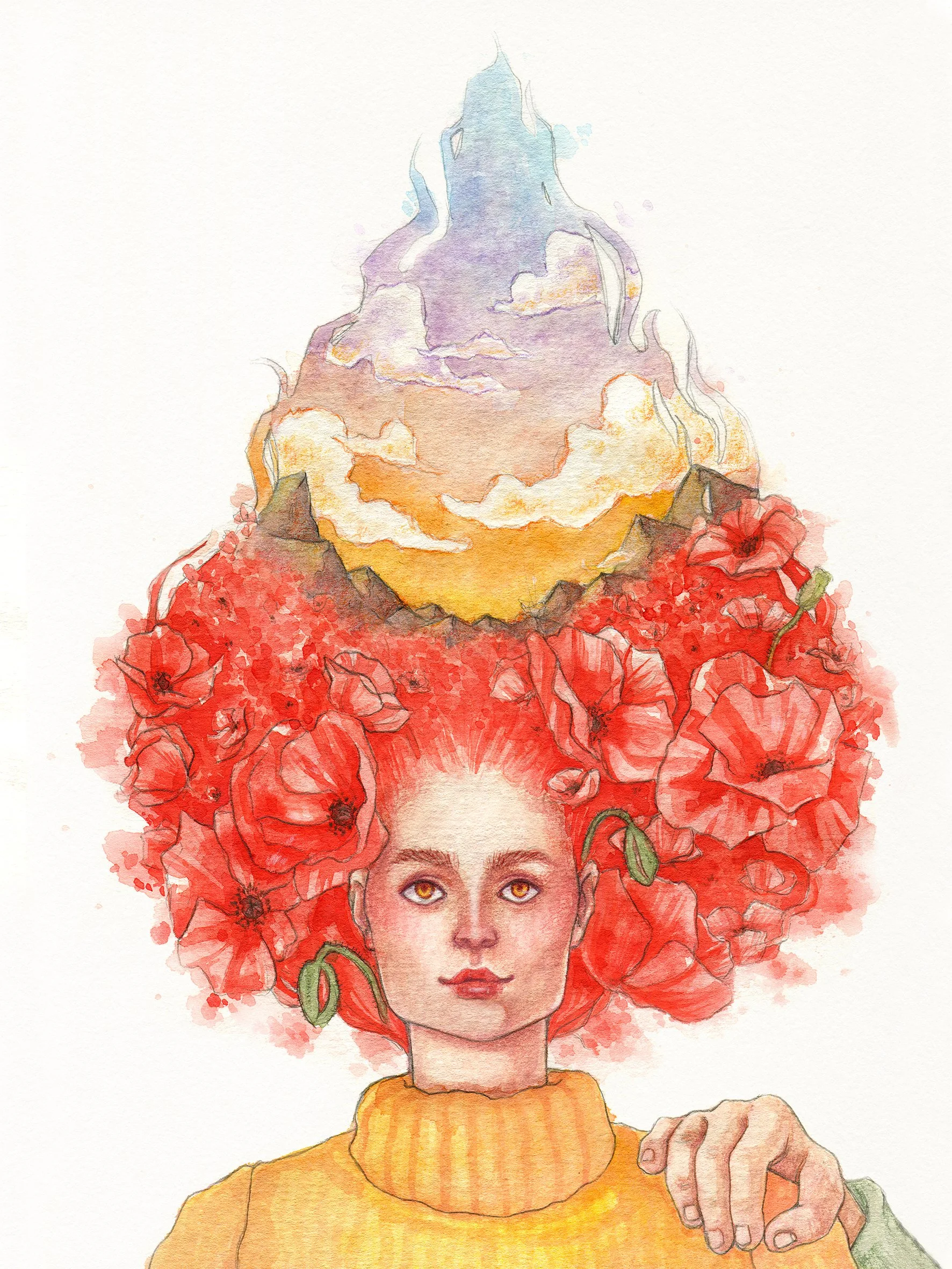  Commission for an invitation card - Water colour. 