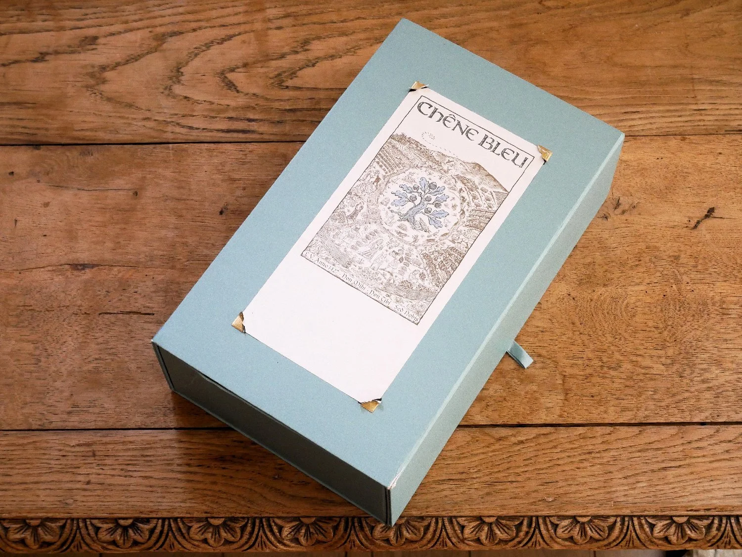 Boîte cadeau bleu 2-bouteille / Bleu Gift Box