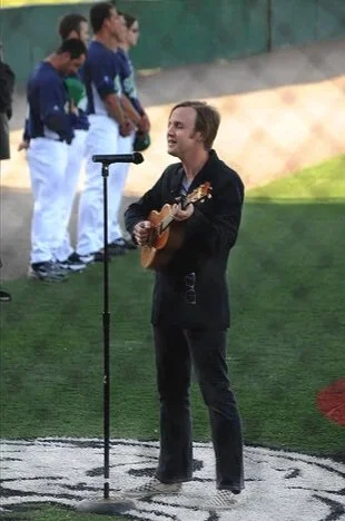 Singing the National Anthem at a Midwest Sliders Home Game: Oestrike Stadium - Ypsilanti, MI (Summer 2010)