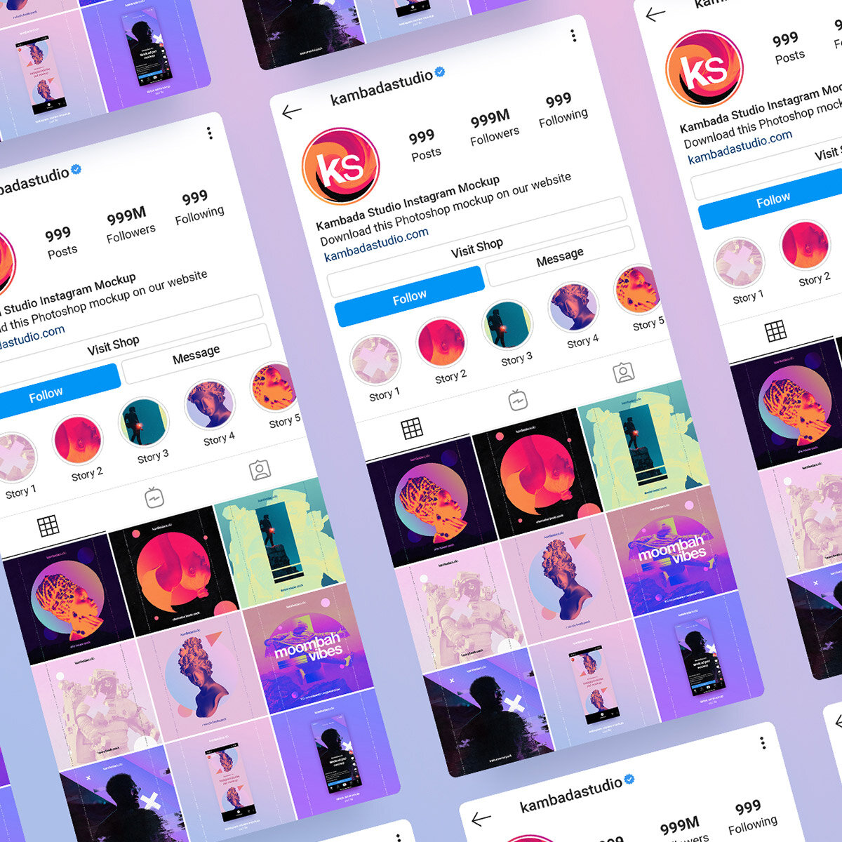 Download Instagram Profile Psd Mockup Kambada Studio