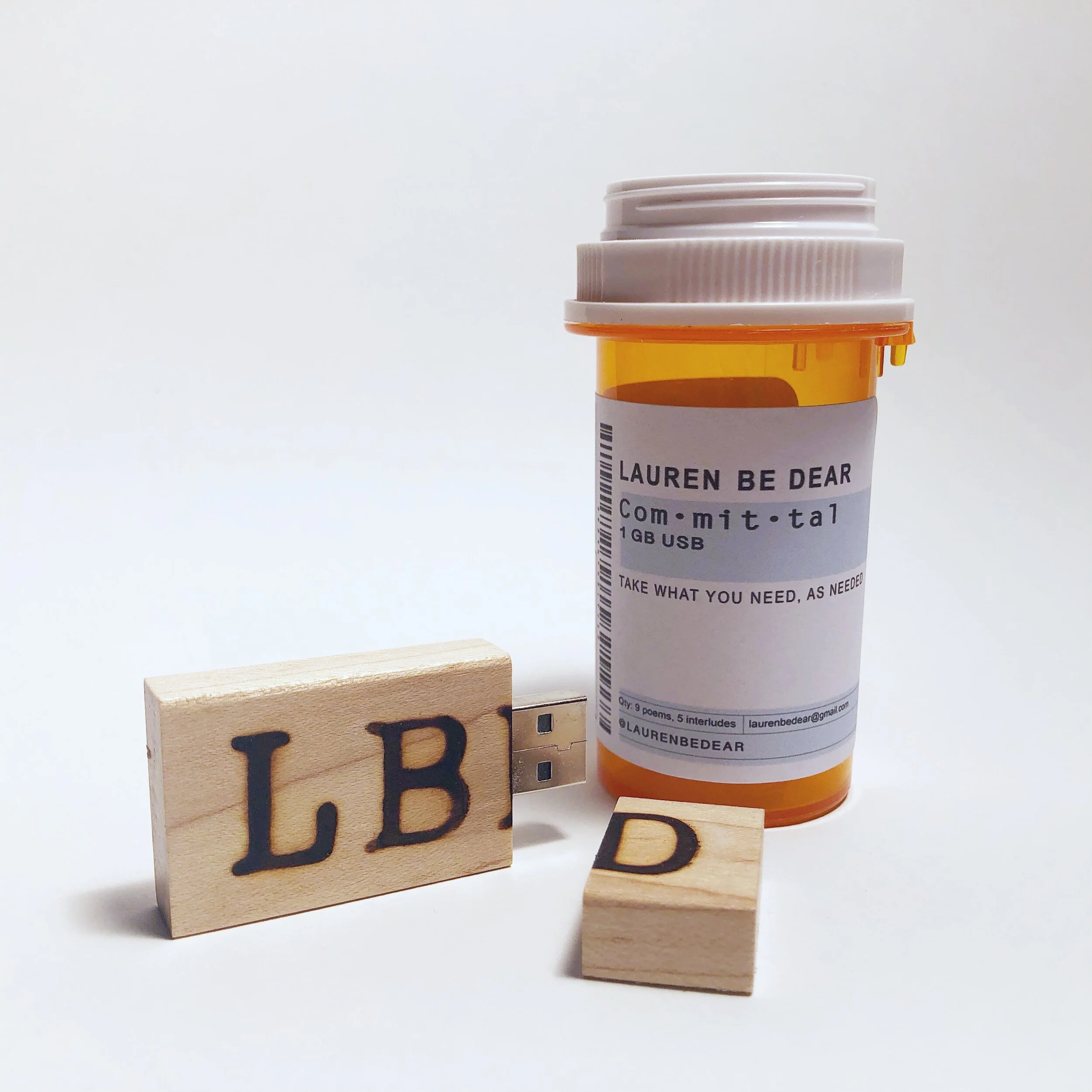Spoken word album Com•mit•tal by Lauren Be Dear exploring bipolar disorder, trauma, and psychiatric hospitalization.