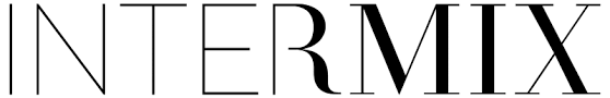 Intermix logo in black and white text