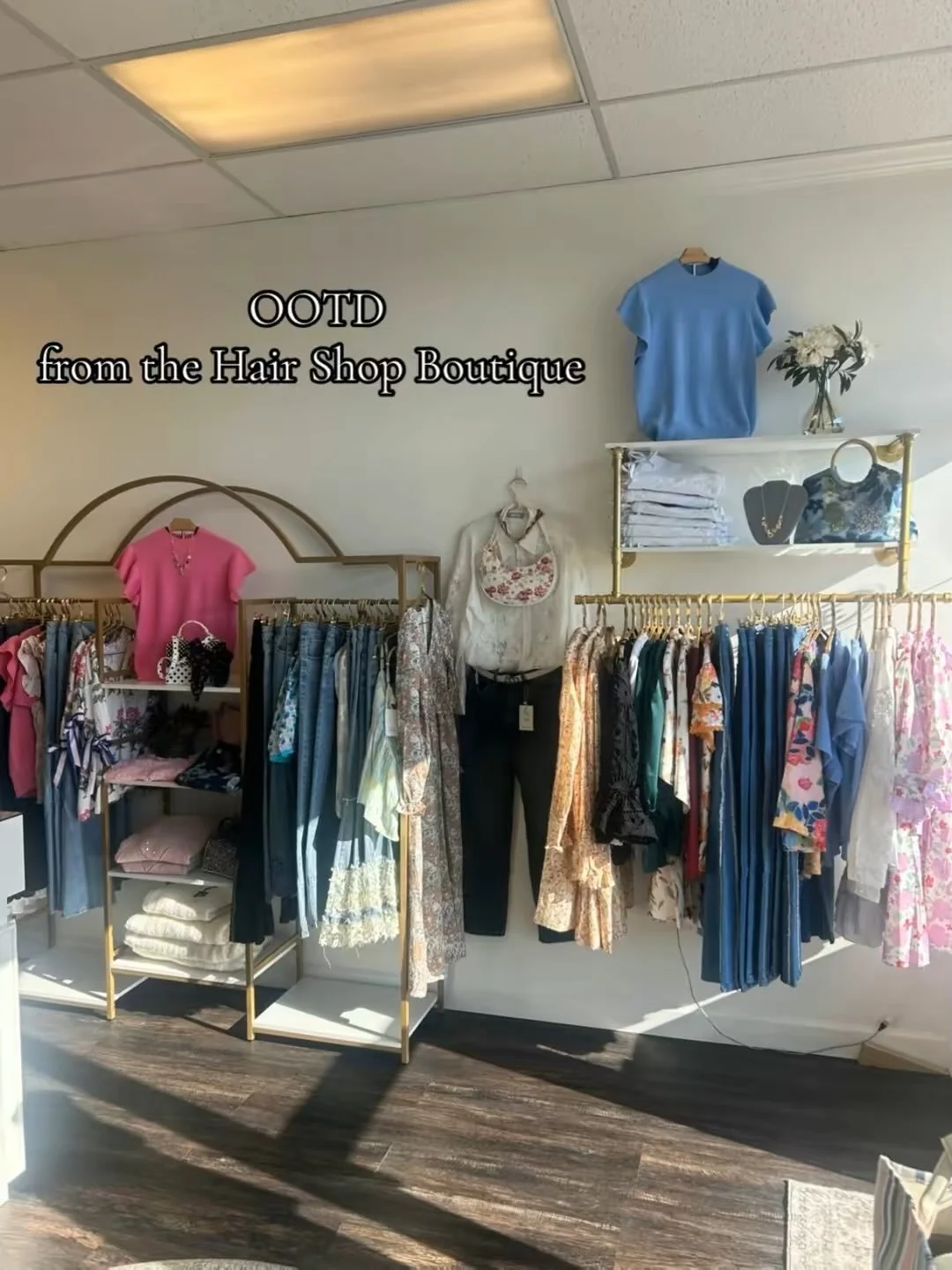 All of these adorable outfits are available now at the Hair Shop Boutique!
#shoplocal #trending #ootd #springarrivals