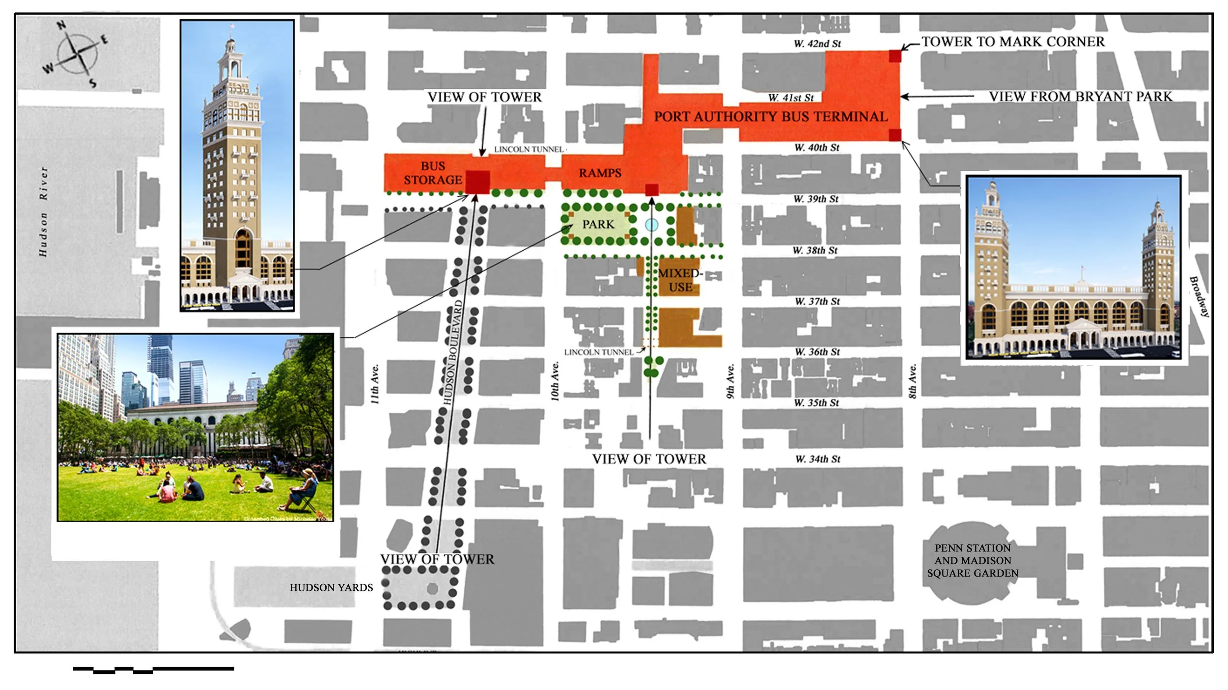 Port Authority Bus Terminal, Site Plan