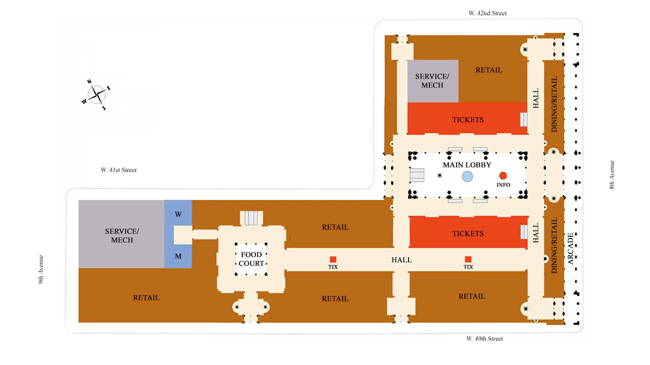 Port Authority Bus Terminal, Plan