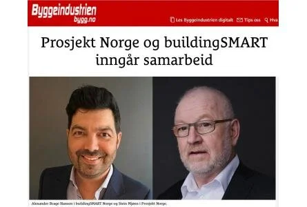 Prosjekt Norge og buildingSMART med nytt samarbeid