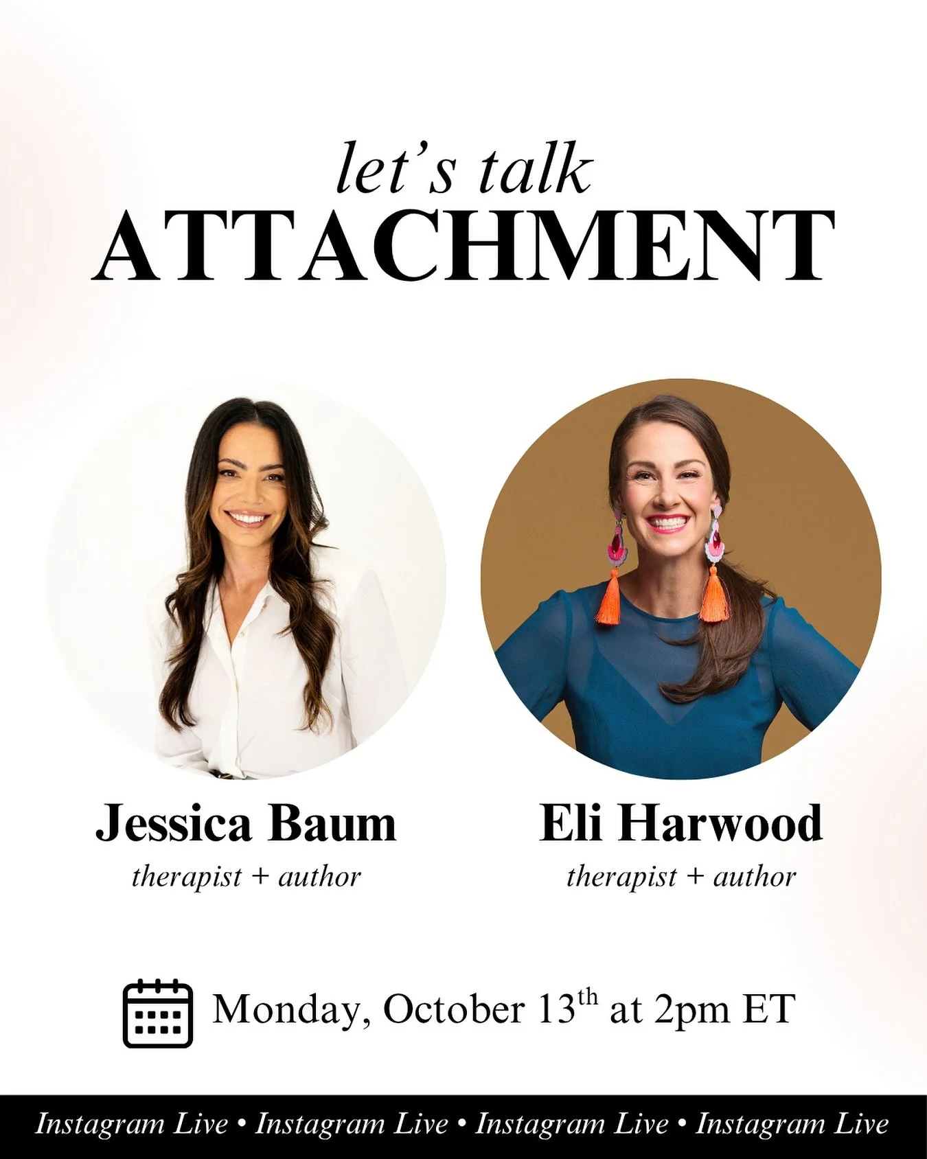 What makes a child securely attached and how does your own attachment history play a part? 

Join me and the incredible @attachmentnerd (Eli Harwood, LMFT and author of Raising Securely Attached Kids) for an Instagram Live this Monday, October 13th a