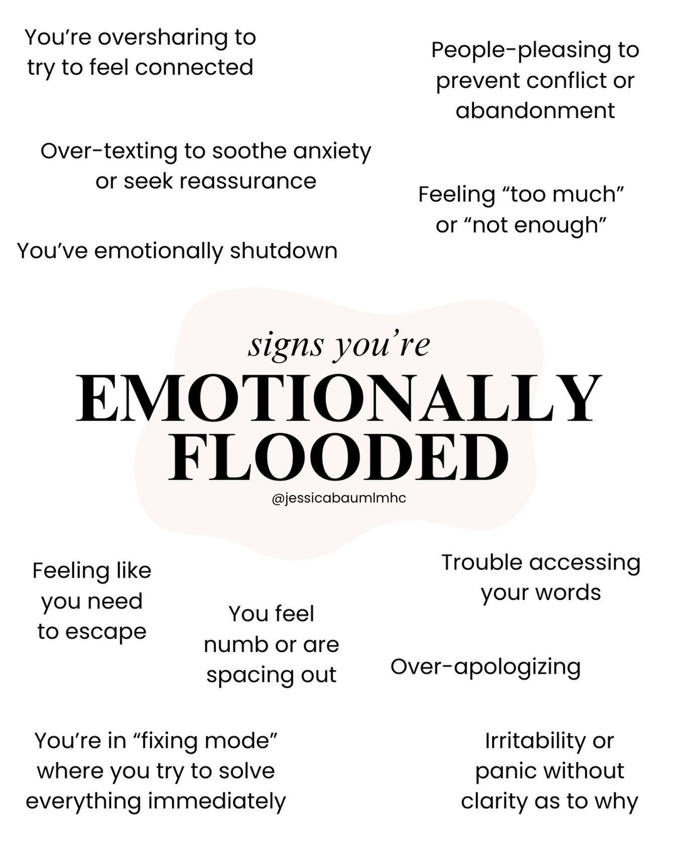 Being emotionally flooded doesn&rsquo;t always look like panic. No, sometimes it looks like over-functioning, overthinking, or completely shutting down. 

Emotional Flooding happens when your nervous system becomes overwhelmed and your brain shifts o