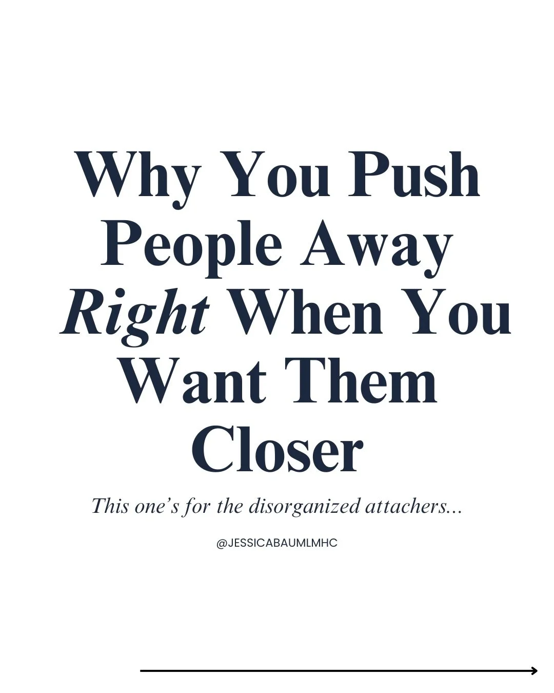 To the disorganized attachers: it&rsquo;s your nervous system, not you. This can be freeing and frustrating. Especially when you push people away right as you&rsquo;re getting the close connection you&rsquo;ve always wanted. 

Disorganized attachment