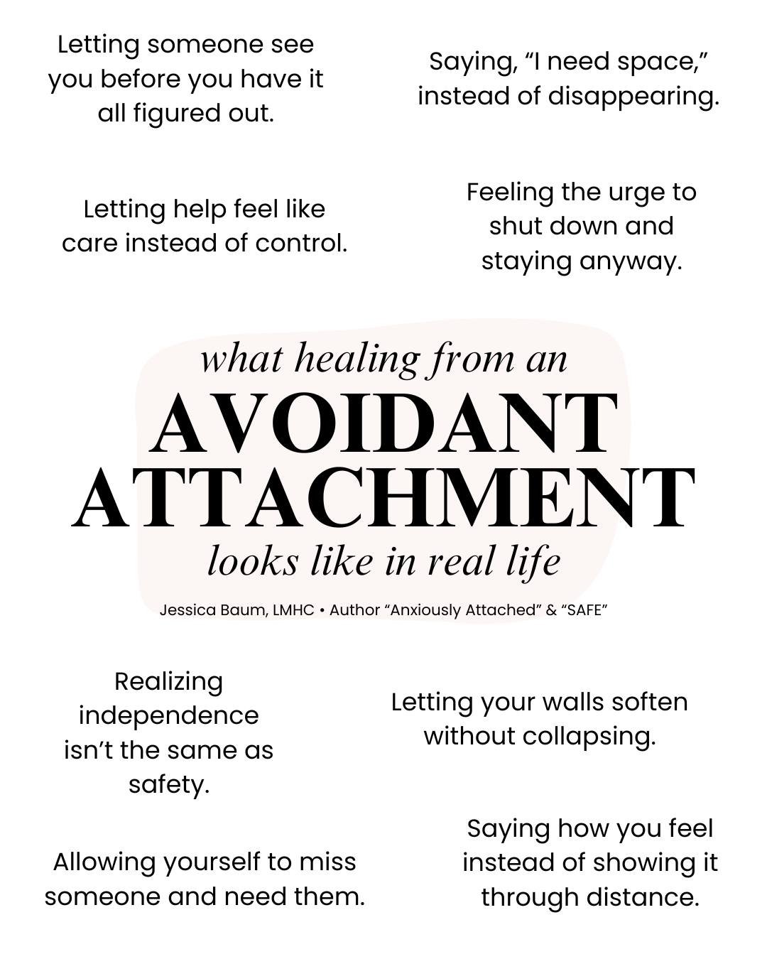 For people moving from avoidant to secure attachment, love can feel both comforting and claustrophobic. Your nervous system either learned early on that too much closeness felt unsafe or were never offered many opportunities for true connection. Both