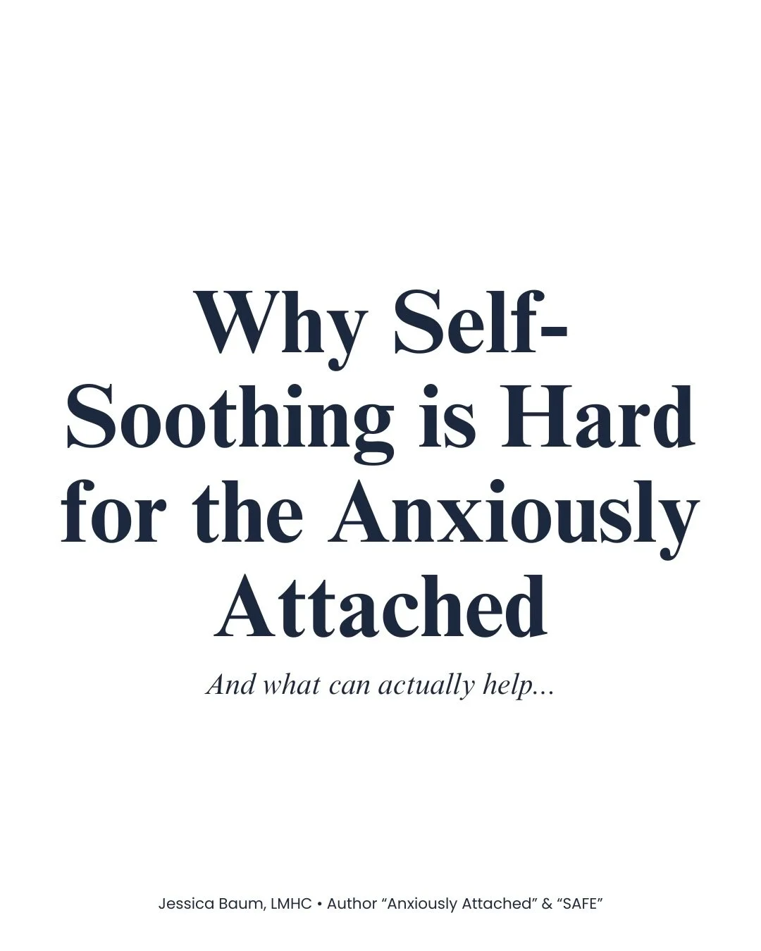 It can feel completely impossible for someone with an anxious attachment style to &ldquo;just calm down&rdquo; or self-soothe when they&rsquo;re spiraling. 

Let&rsquo;s talk about what&rsquo;s actually happening from a neuroscience-perspective:

Whe
