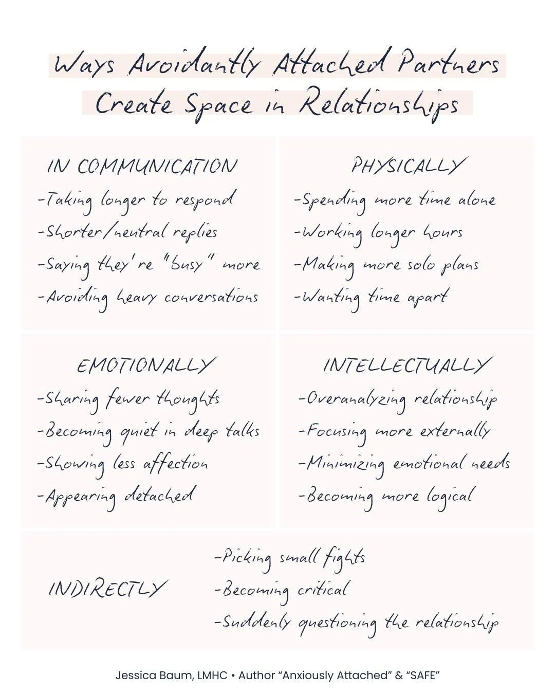 When someone has more avoidant attachment patterns, emotional closeness, vulnerability, or intimacy can sometimes activate their nervous system rather than soothe it, like it does for more avoidantly attached people.

For many, intimacy can bring com