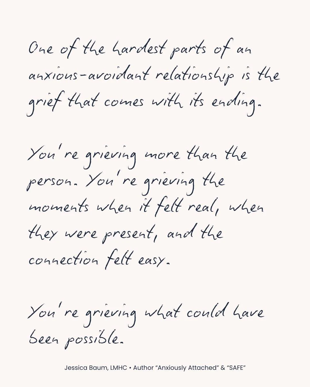 I've heard from so many of you who are grieving and trying to move on from an avoidant ex. It's so complex to grieve something that doesn't often have a clean ending to hold on to.

You had real moments of closeness and intimacy, and your mind can ke
