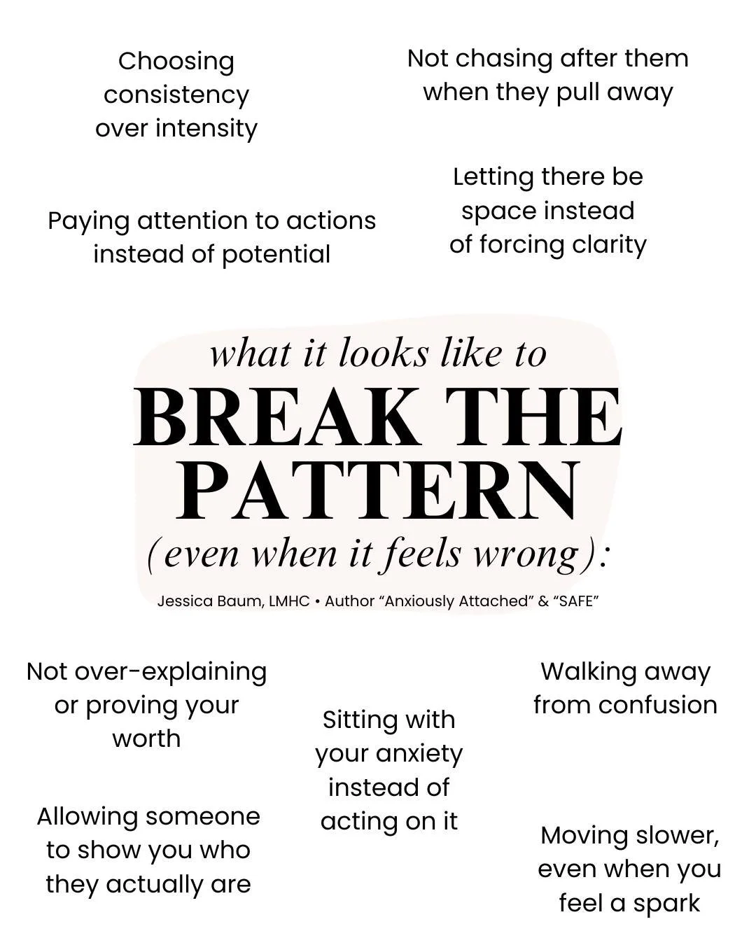 Listen, this is way easier said than done. I get that completely. You have to get your entire nervous system on board with the experience, because when you don't reach out, try to fix it, or attempt to pull them closer, your body is going to feel lik