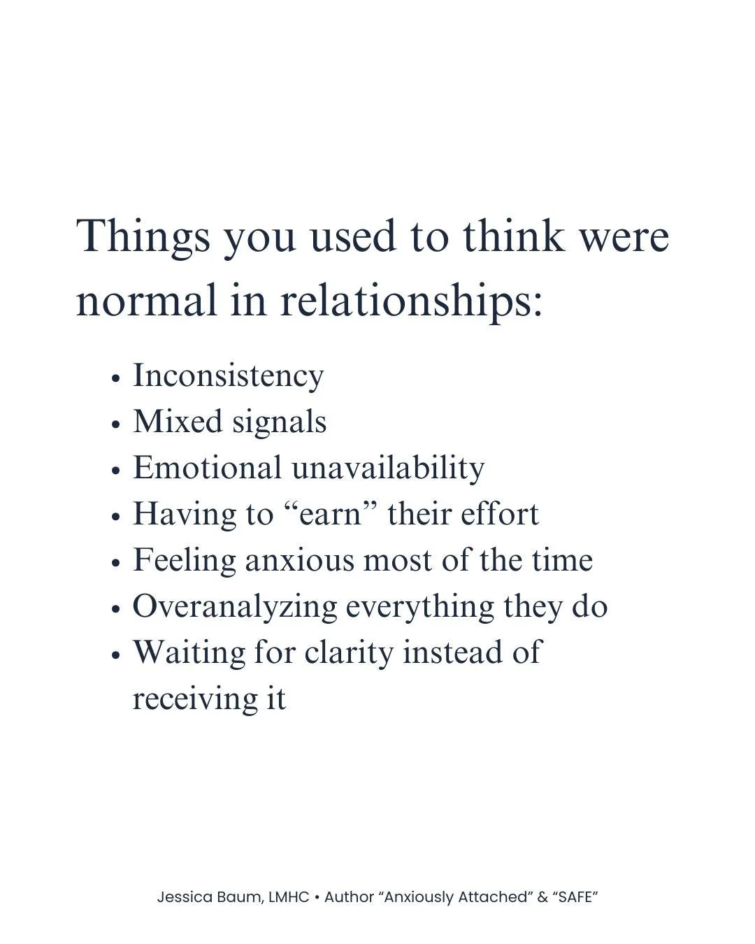 It's hard to sit in the moment when you realize everything you tolerated wasn't actually normal. Not even because of the relationship, but in seeing with new eyes how much you adjusted, explained away, and learned to live with just to stay connected 