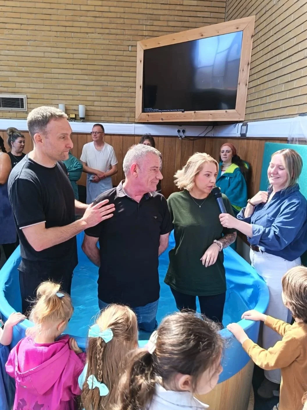 baptism during a sunday service in Redcar