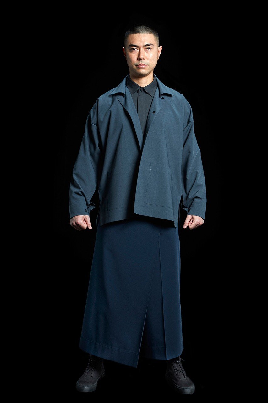 Kleding Gender-neutrale kleding volwassenen Blazers IM Product door Issey Miyake Blazer Japan Designer Fashion Wool Navy Blue Kleur Jas 