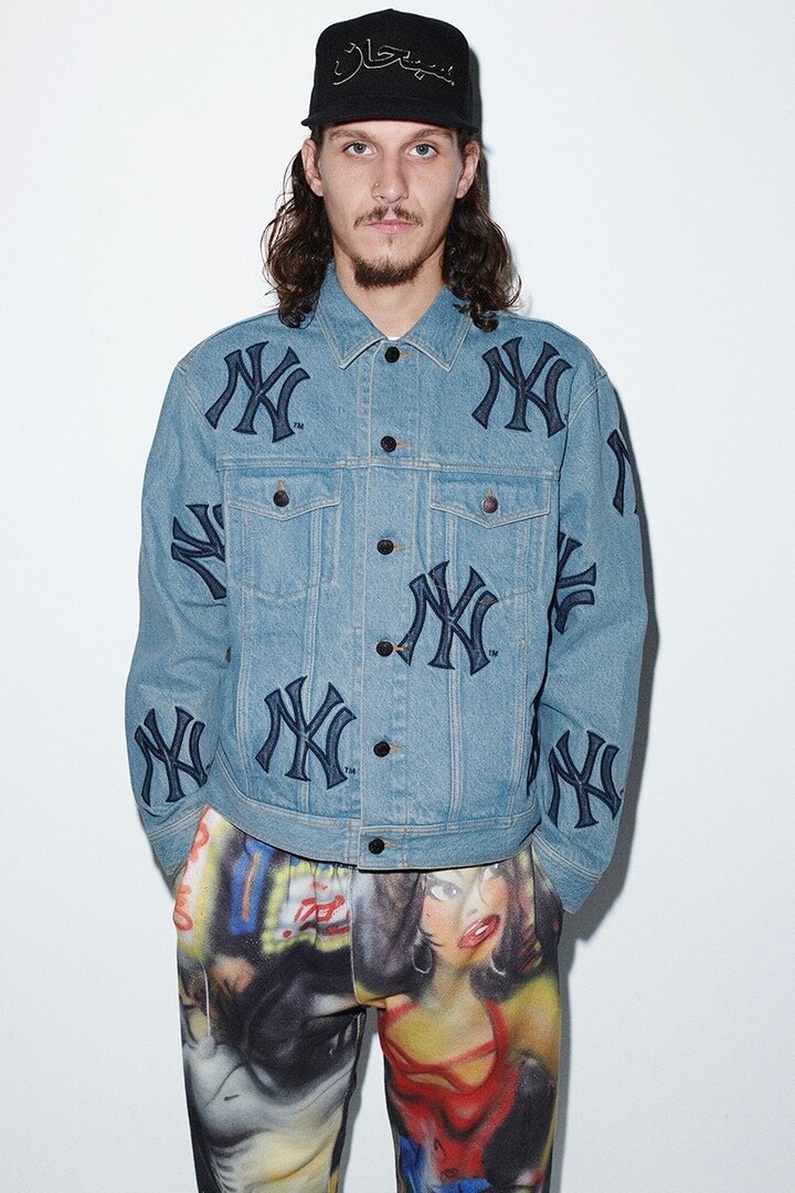 x New York Yankees denim trucker jacket