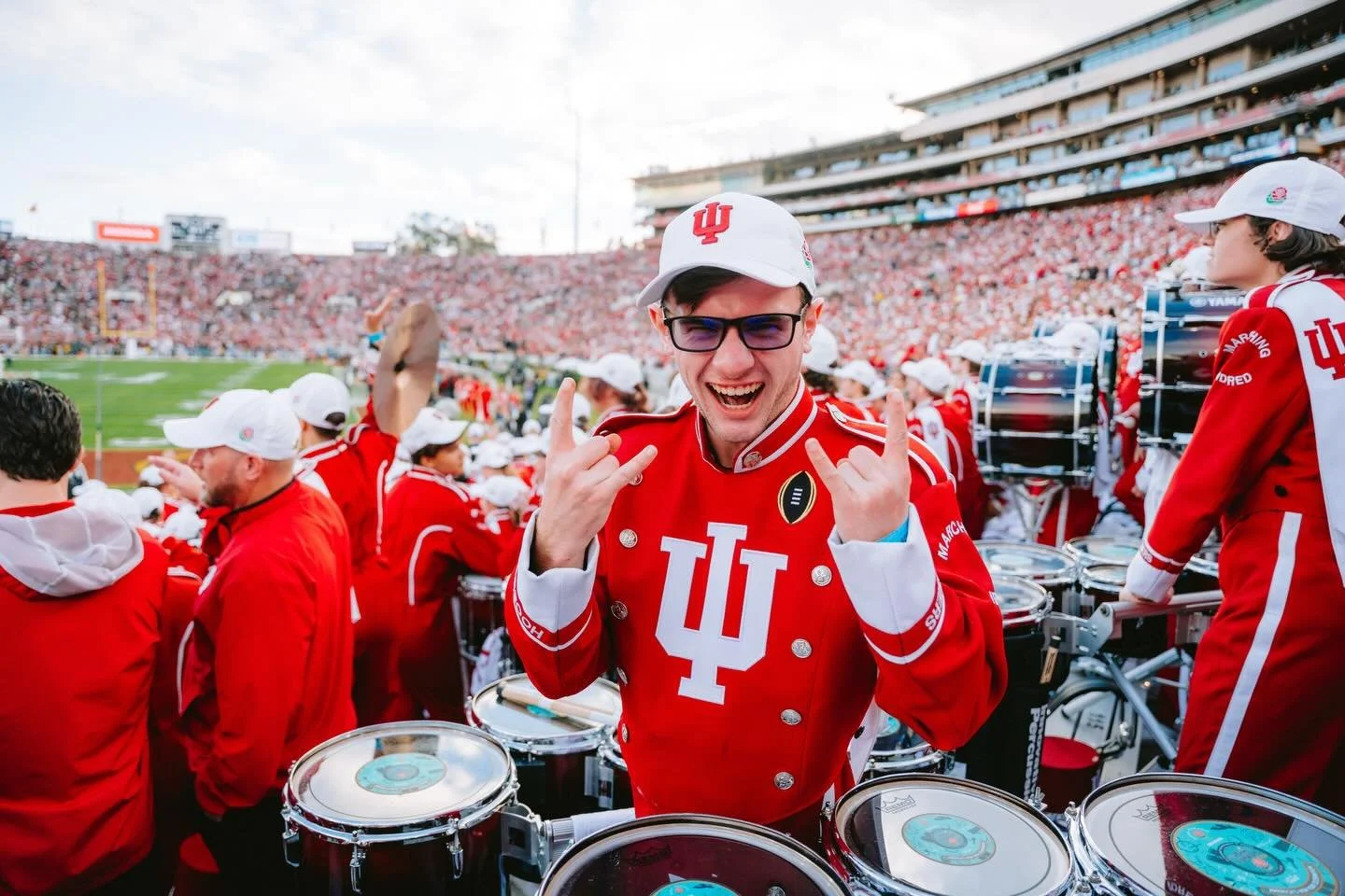 Headed back to Indiana today. What a whirlwind trip! Still pinching myself that our son played in the Tournament of Roses parade and played the National Anthem at the Rose Bowl and on the field. AND as alums, our beloved @indianafootball team won! Re
