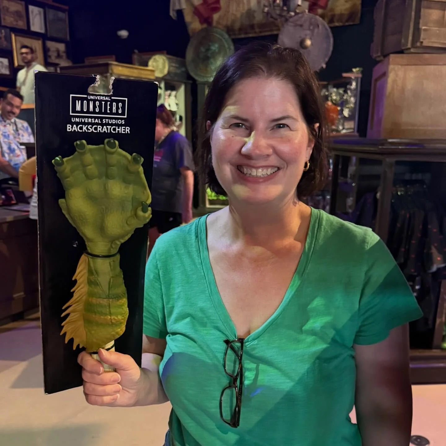 Enjoying some fun while visiting my daughter! Still trying to feel 100%, but I&rsquo;m making it happen! Today I&rsquo;m going to visit my BFF Creature from the Black Lagoon. I might be a little excited. 💚