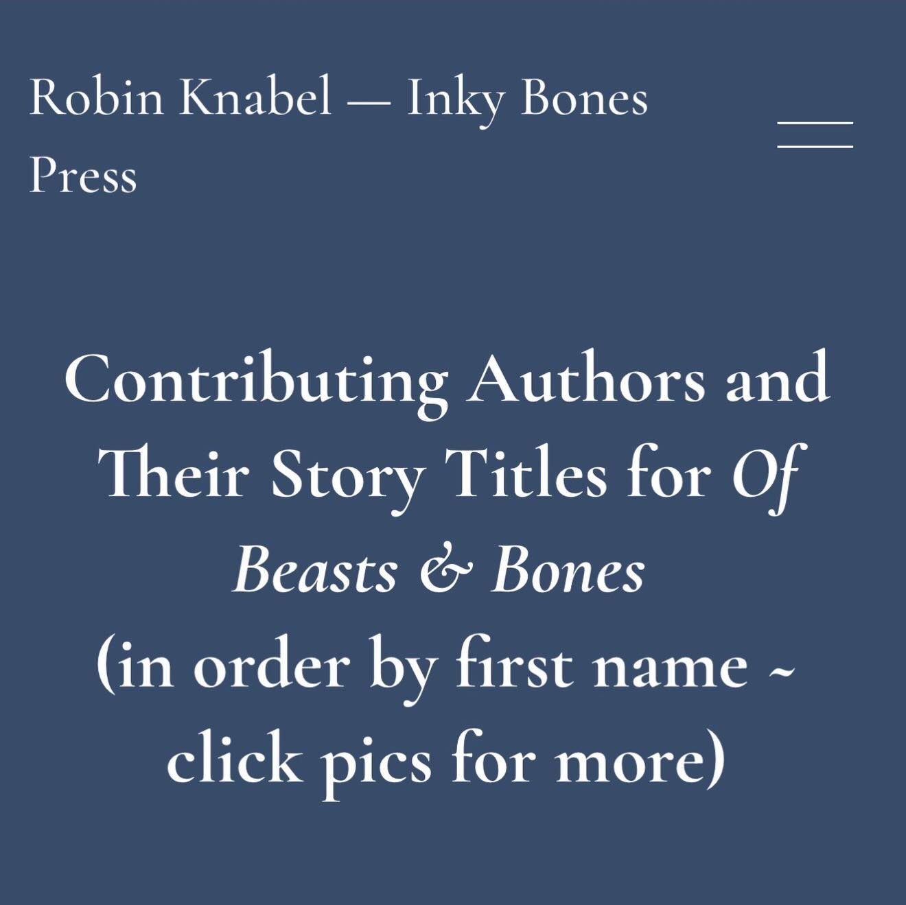 Did you know you can see all of the contributing authors in Of Beasts &amp; Bones, their story titles, &amp; links to learn more about them? 🖤✍️📚 

***Link in bio to my website