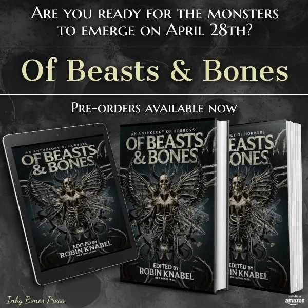 Of Beasts &amp; Bones is bursting with creatures and creepy moments to thrill &amp; delight readers. Think you've heard every monster story out there? Think again. 

Something's out there, and it's waiting for you. Are you ready for it? 

***Link in 