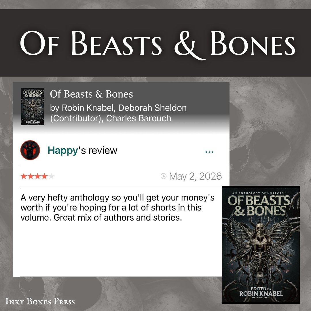 If you love short horror, especially if it's full of creatures &amp; monsters, then this is the perfect anthology to pick up! 🖤📚😱

***Link in bio 🔗
https://tinyurl.com/OfBeastsandBones