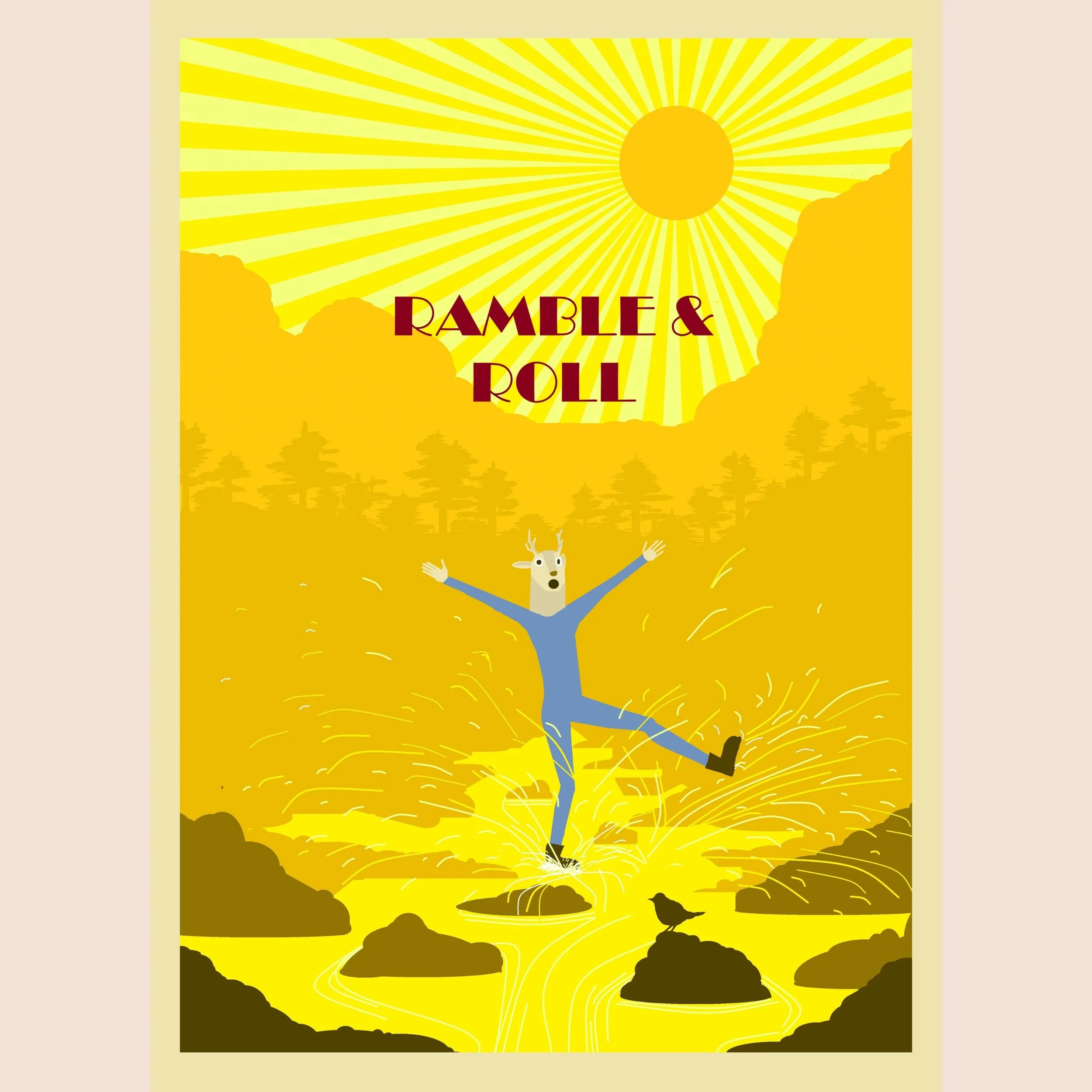 Ramble & Roll A3 Giclee print