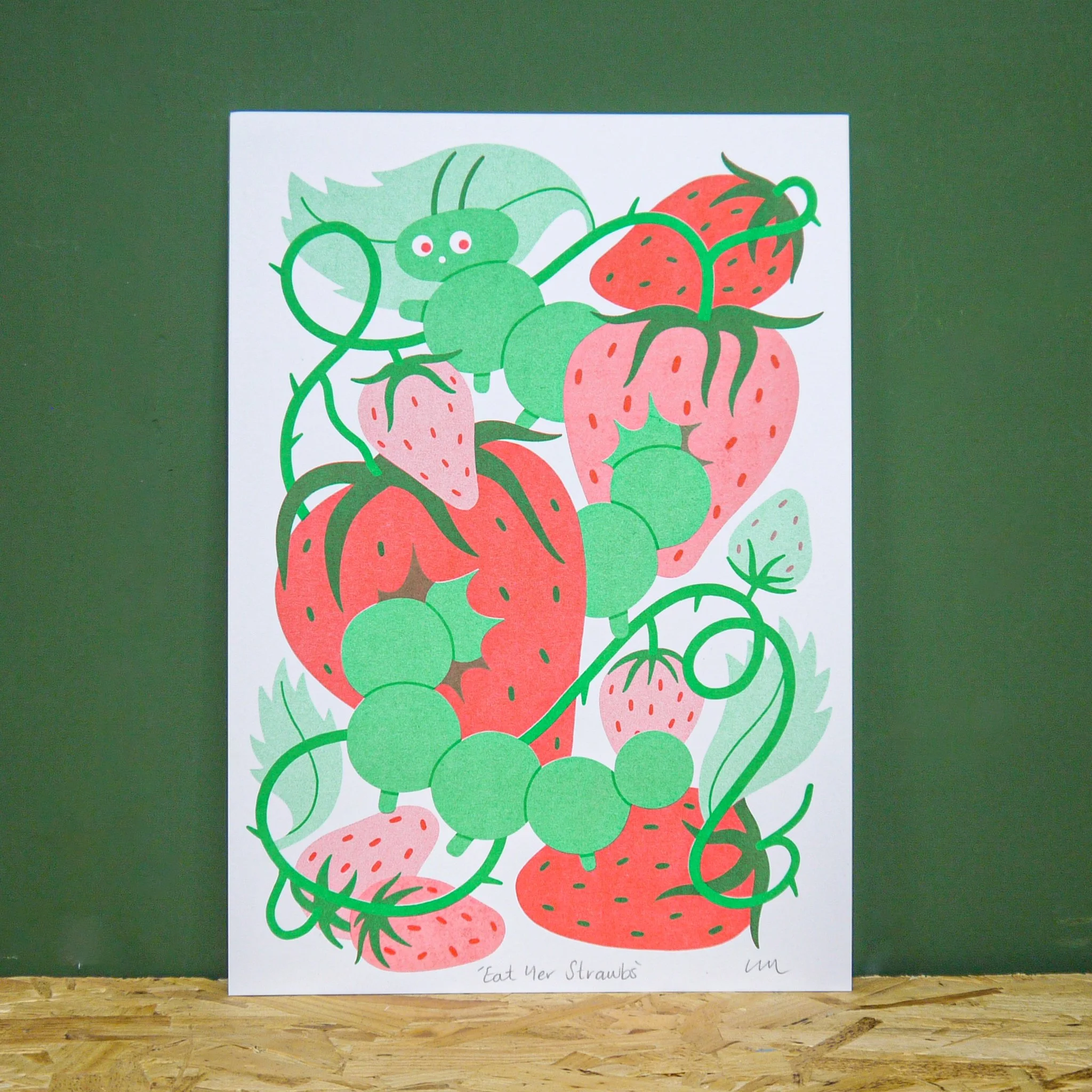 Eat Yer Strawbs A4 print