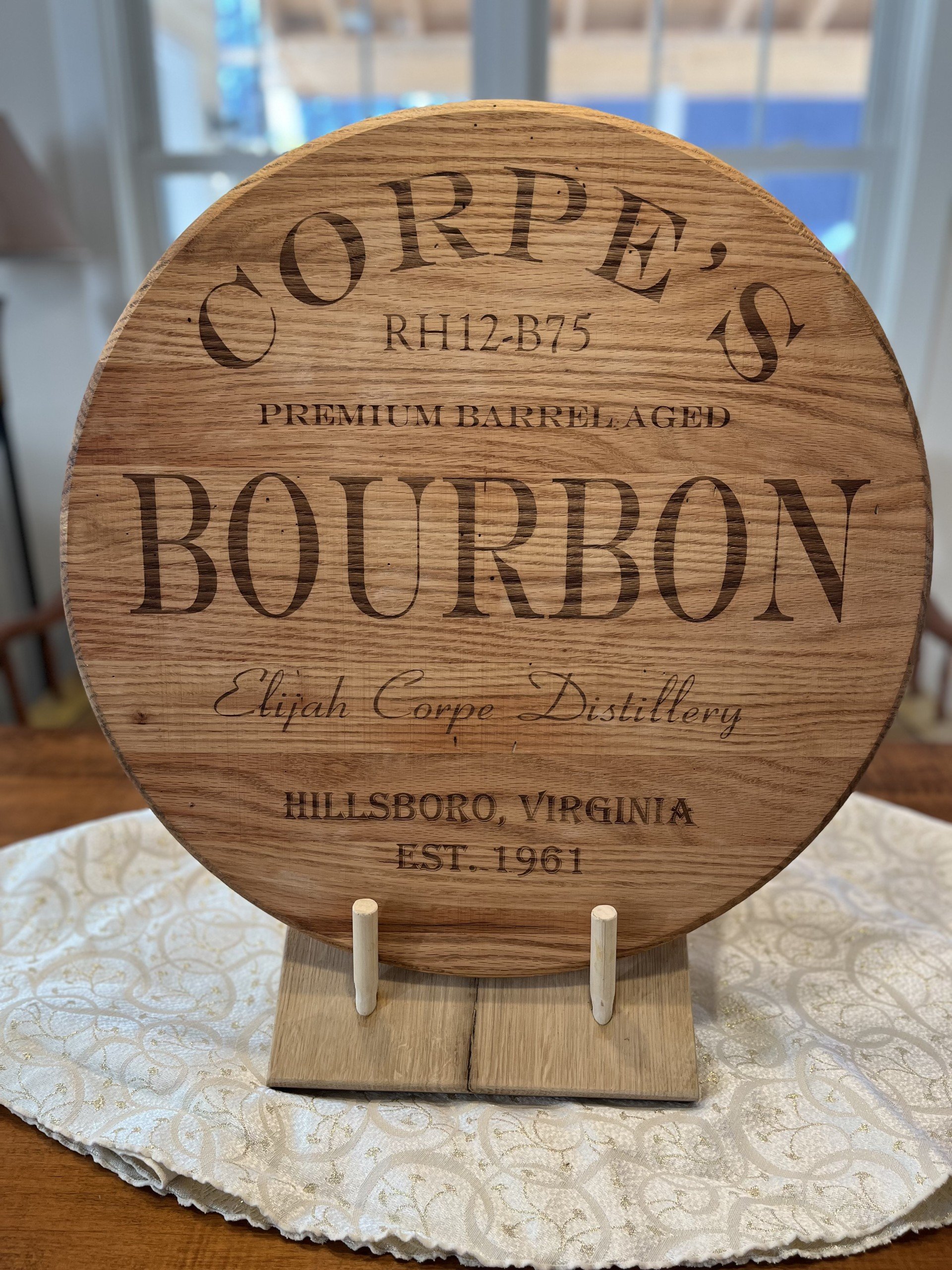 Custom engraved barrel top