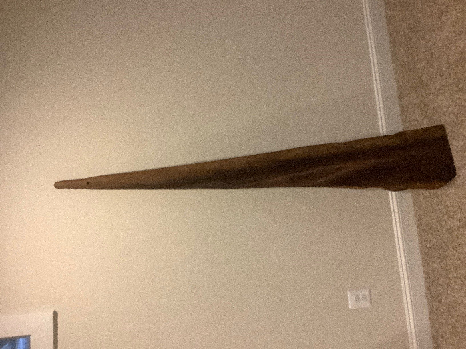 Description: Unique long Walnut serving board with finger grip handle. 6'-1" Long!
Price: $120