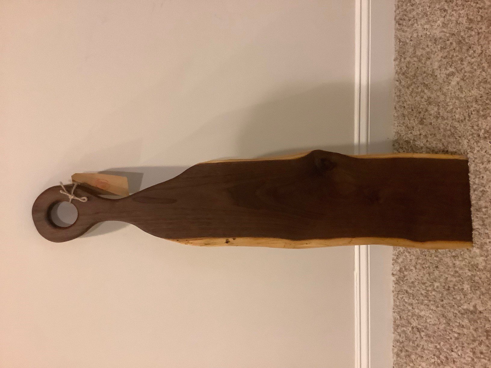Description: Black Walnut Charcuterie board
38" Long.
Price: $75