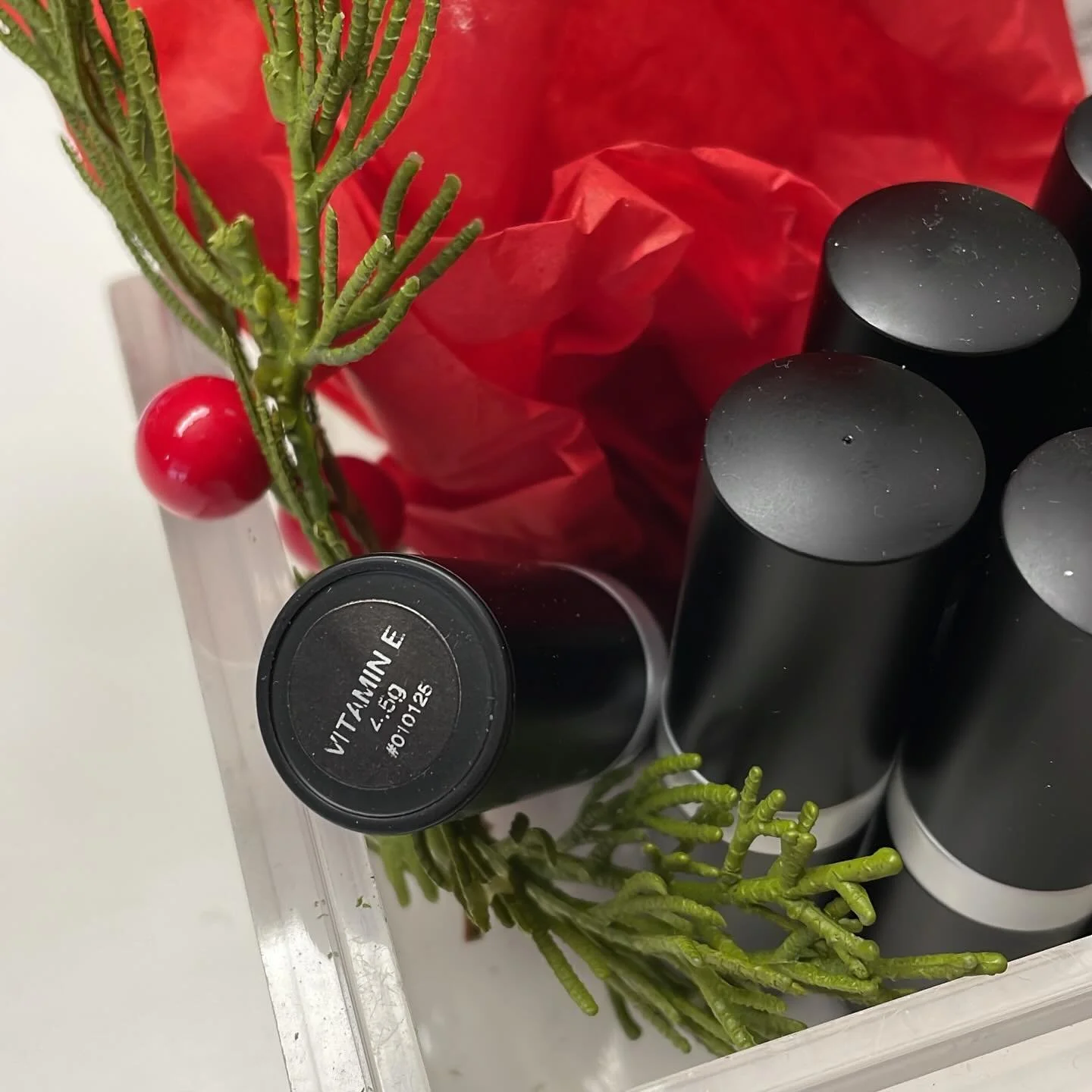 Vitamin E Sticks are a fun stocking stuffer. Feed the lips and under eye skin with one swipe.