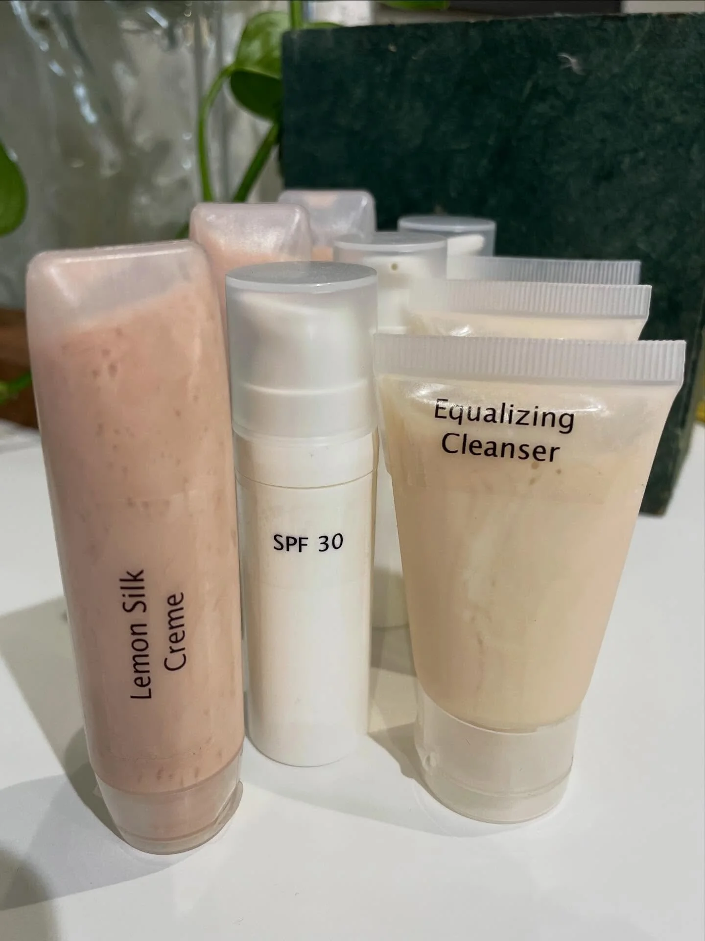 Travel ready skin-care! Lemon Silk Cream leaves your skin glowing, SPF 30 protects while you play in the sun and Equalizing Cleanser washes away the daily grim leaving your skin fresh.